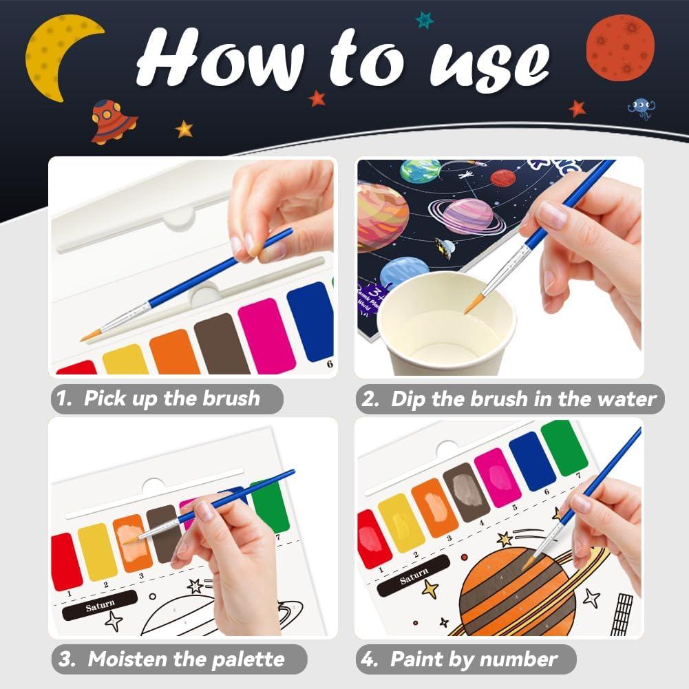 Libro de Pintura Acuarela YMluky para Niños 20 Páginas