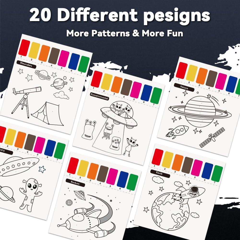 Libro de Pintura Acuarela YMluky para Niños 20 Páginas