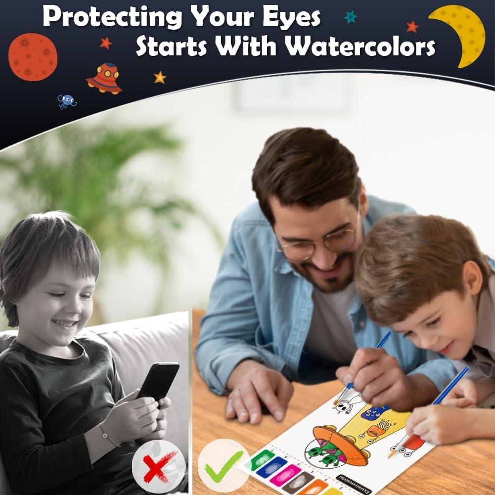 Libro de Pintura Acuarela YMluky para Niños 20 Páginas