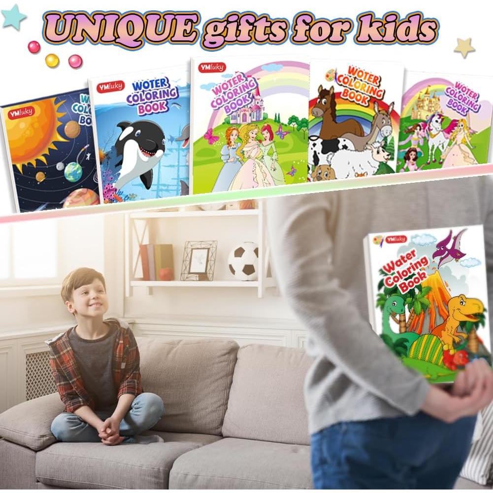 Conjunto de Pintura Acuarela YMluky para Niños 2 Libros