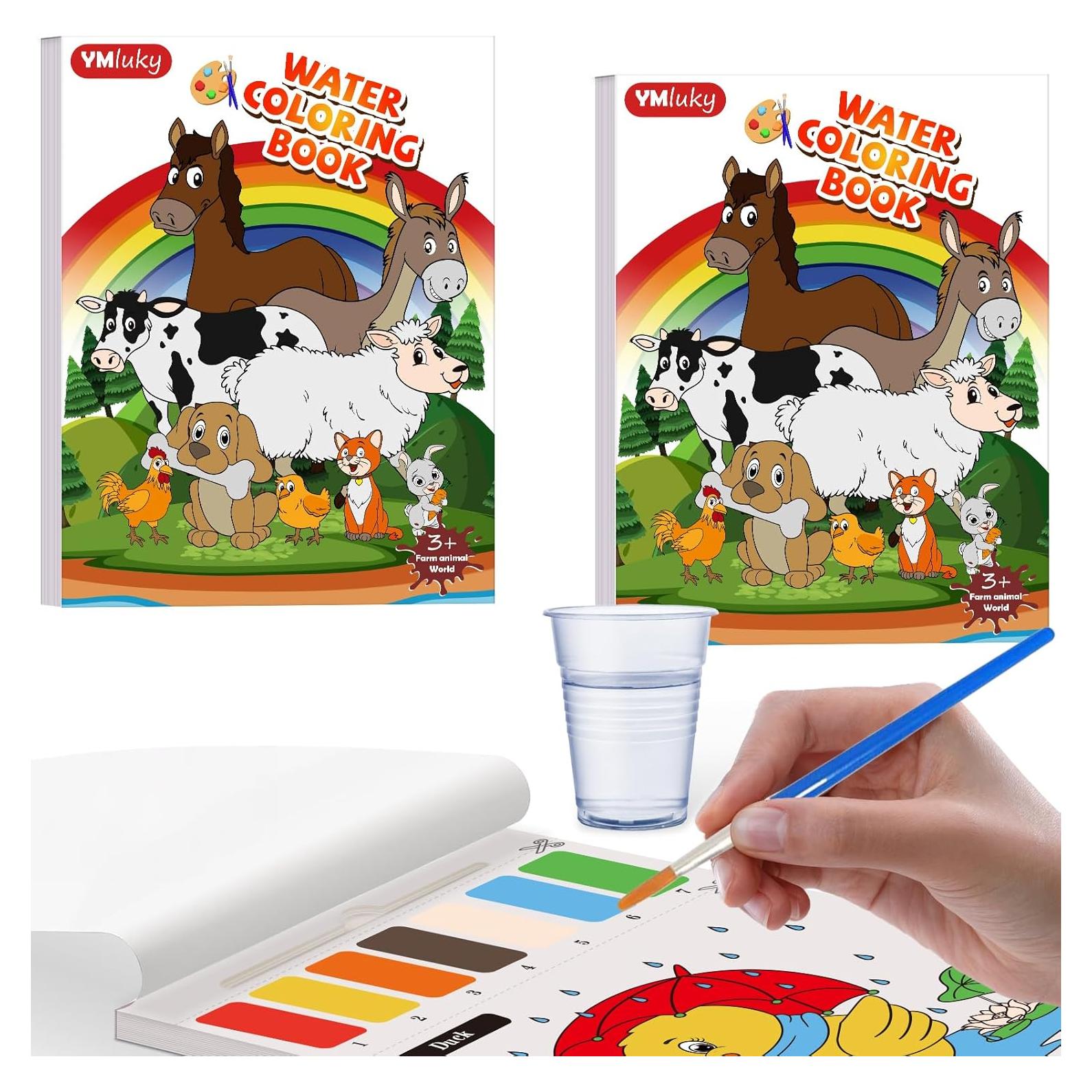 Conjunto de Pintura Acuarela YMluky para Niños 2 Libros