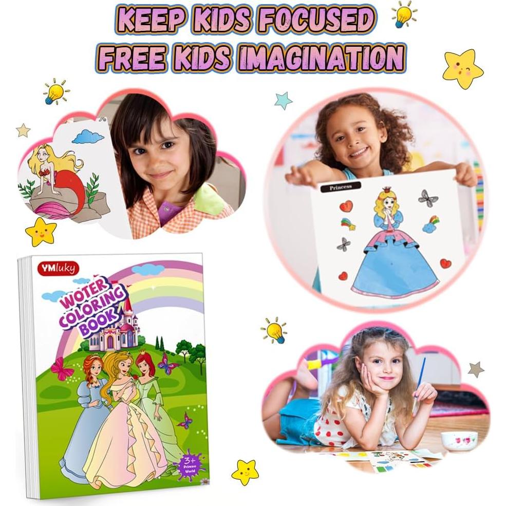 Conjunto de Pintura Acuarela YMluky para Niños 2 Libros