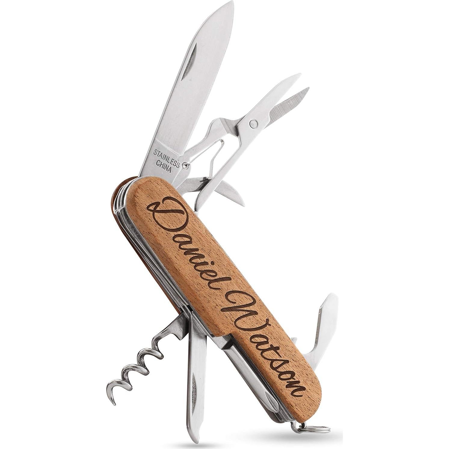 Cuchillo Multiusos Personalizado Be Burgundy - 8 Funciones