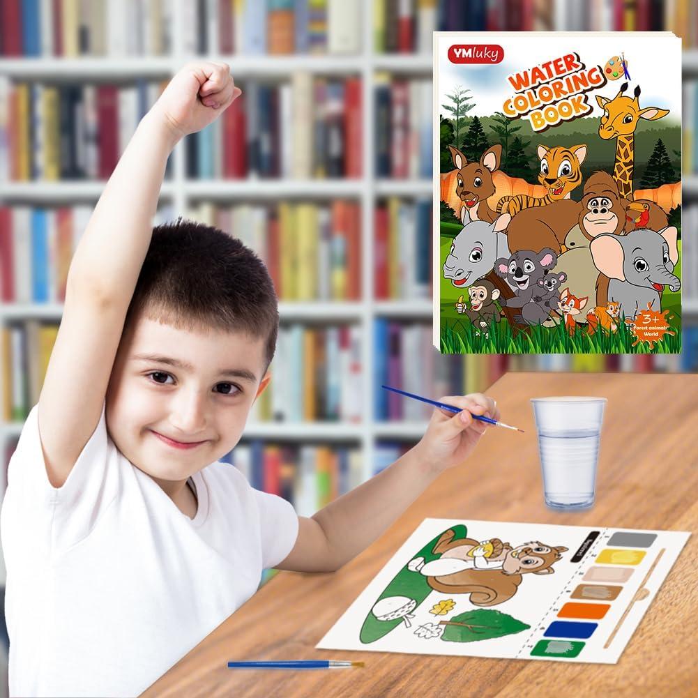 Libro para Pintar con Agua YMluky Animales del Bosque