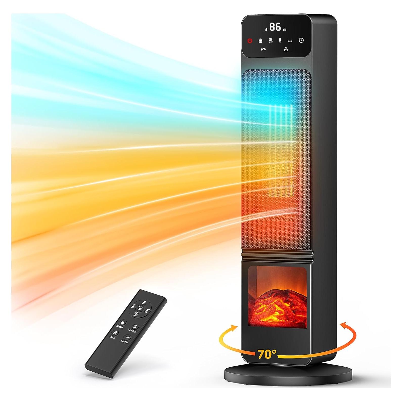 Calentador Eléctrico Riseon 1500W Portátil con Control Remoto