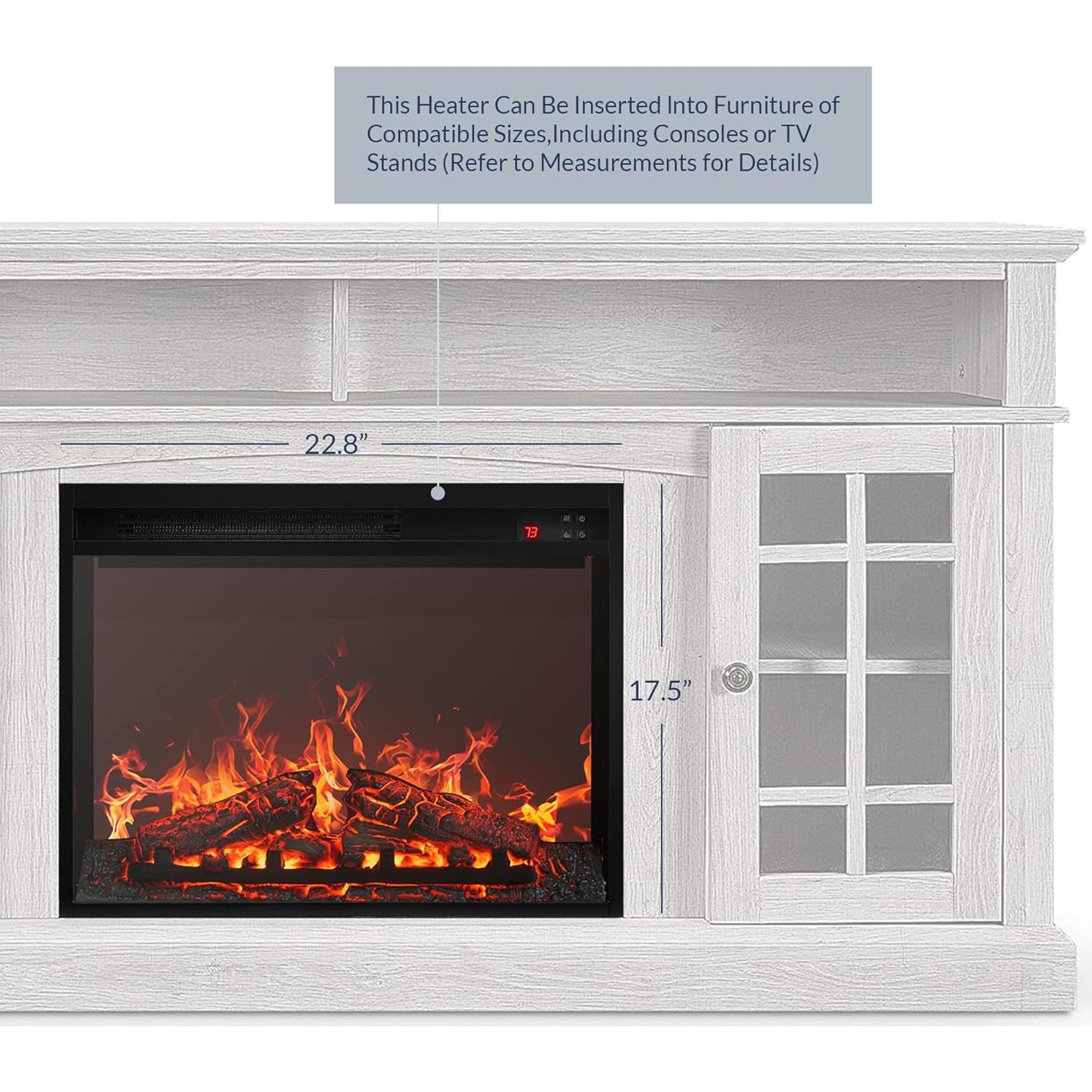 Insertar Chimenea Eléctrica BELLEZE 61cm con Control Remoto