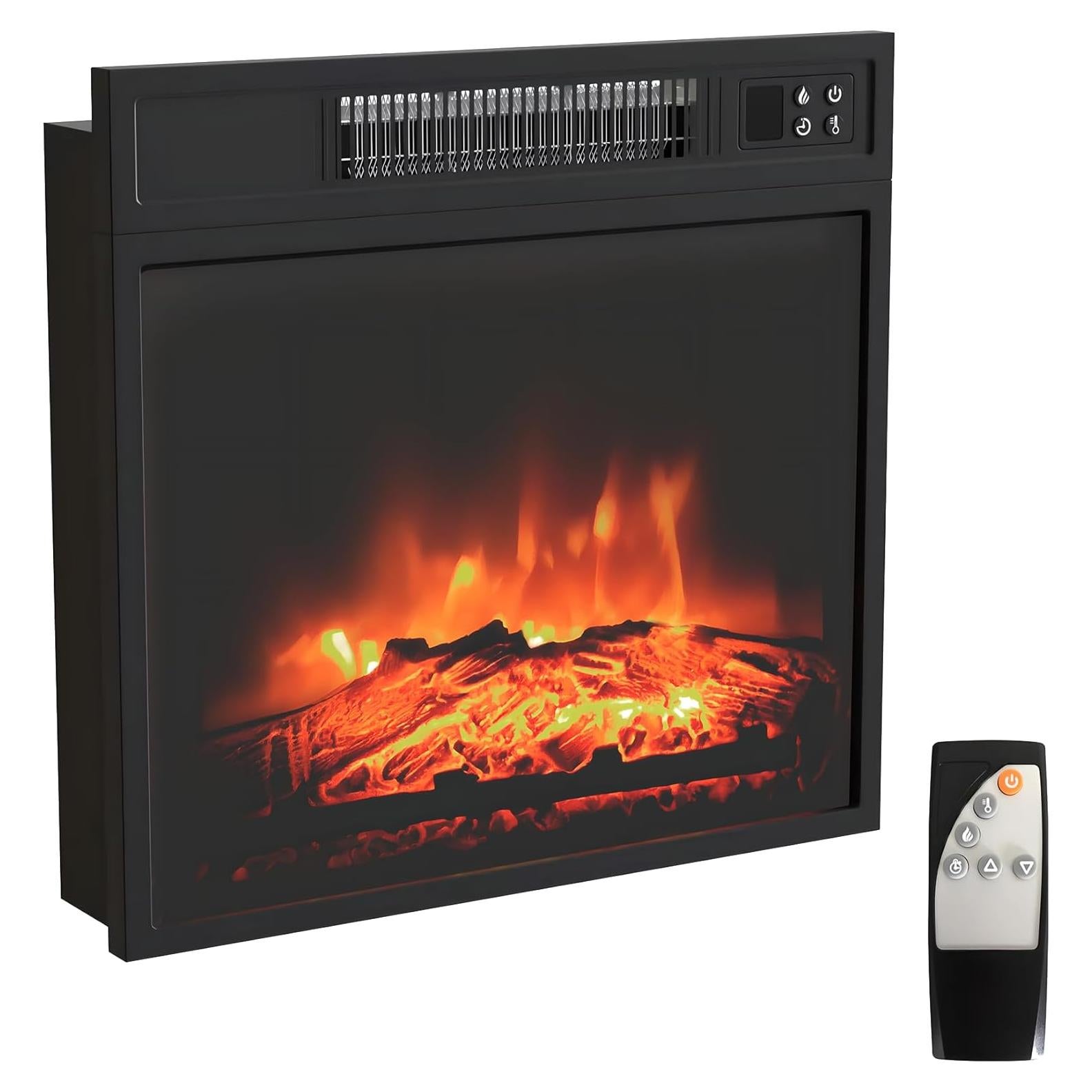 Chimenea Eléctrica Empotrada TRONLEE 18" 1400W con Control Remoto