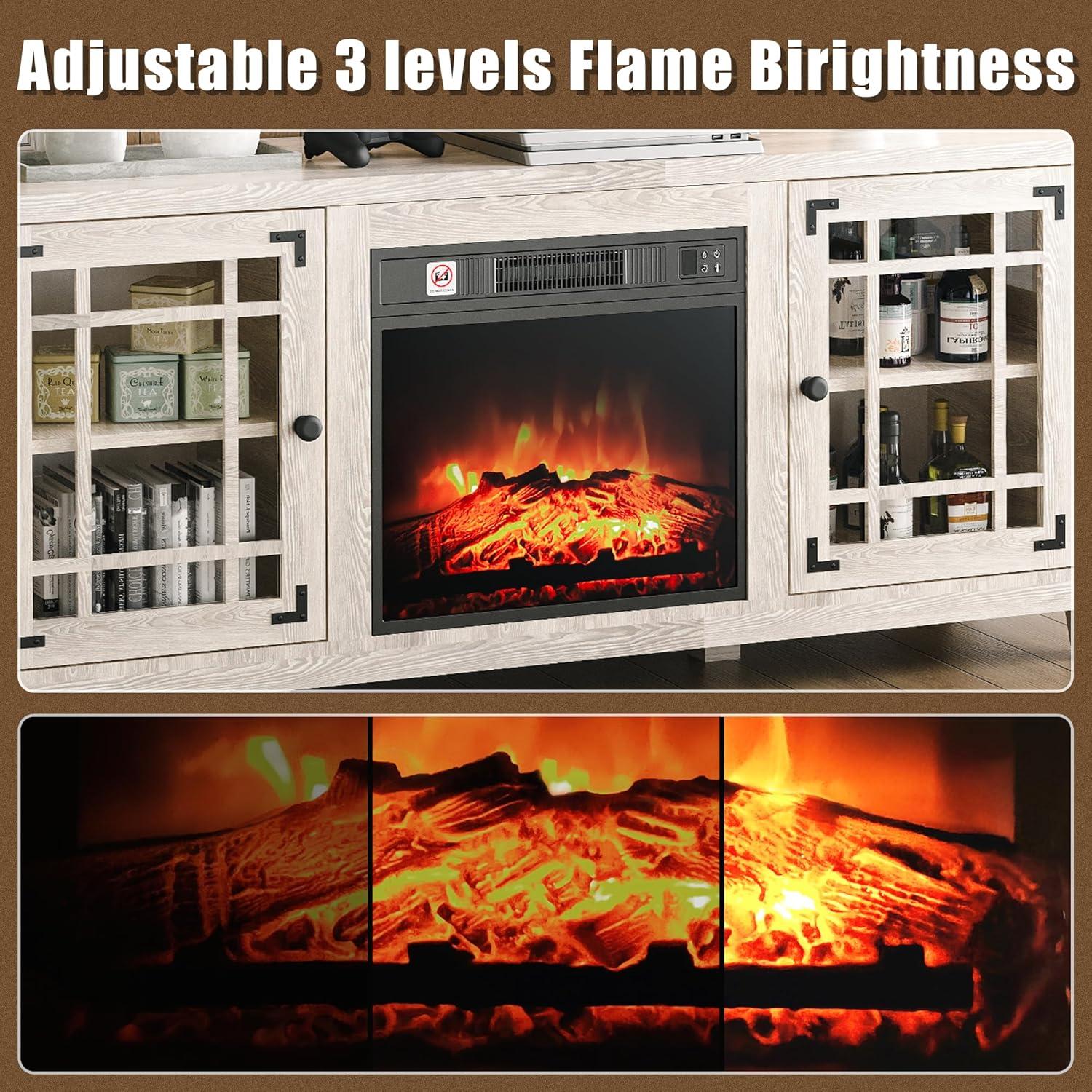 Chimenea Eléctrica Empotrada TRONLEE 18" 1400W con Control Remoto