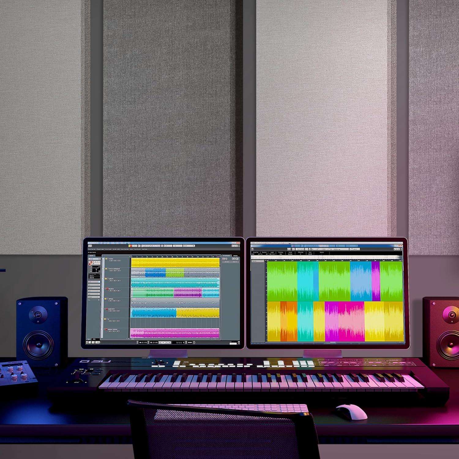 Paneles Acústicos BUBOS 4 PCS 60x30 cm Autoadhesivos Gris