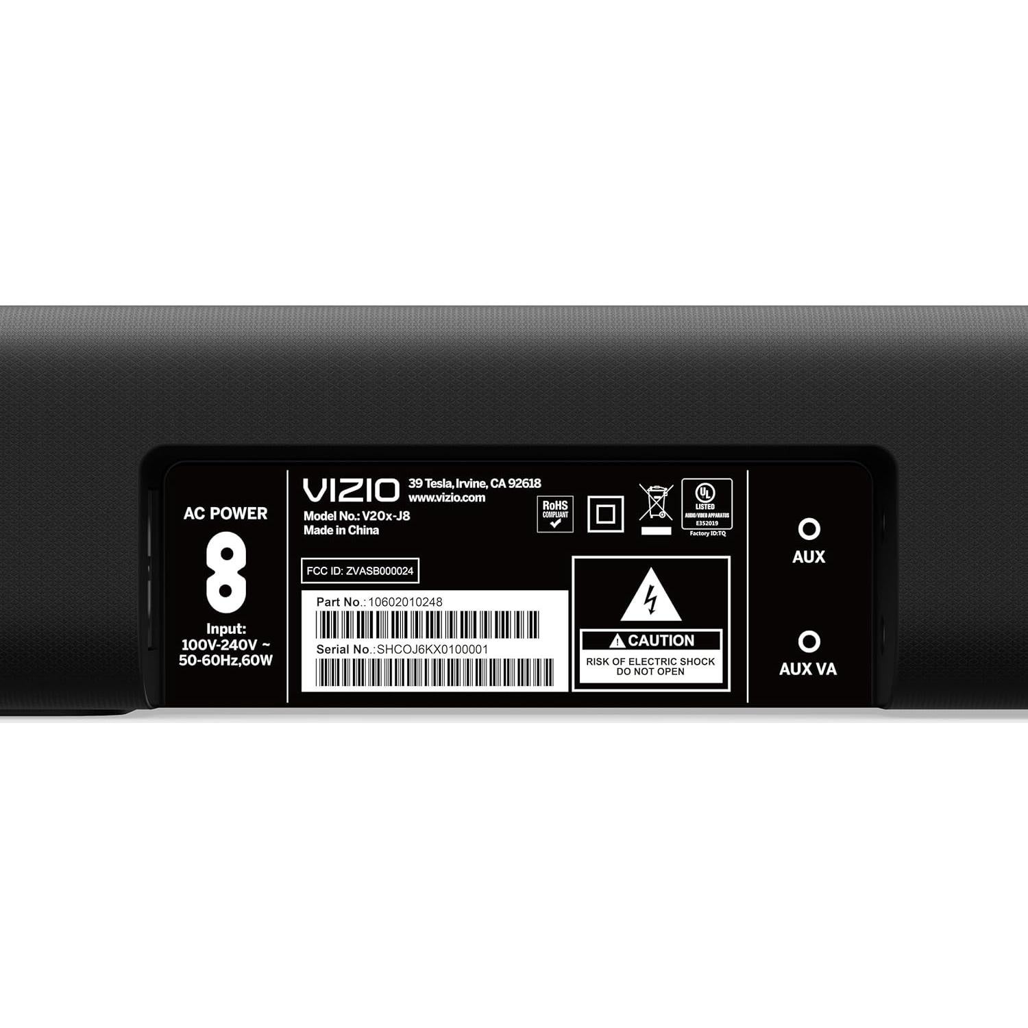 Barra de Sonido VIZIO V-Series 2.0 61 cm Bluetooth Dolby Audio
