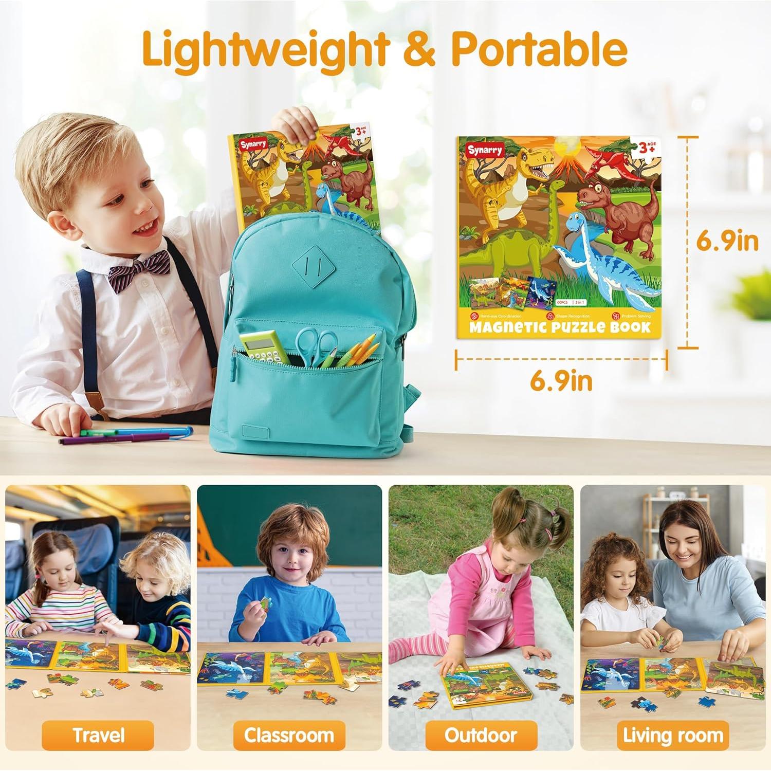 Rompecabezas Magnéticos Dinosaurios SYNARRY 20 Piezas 3-5 Años