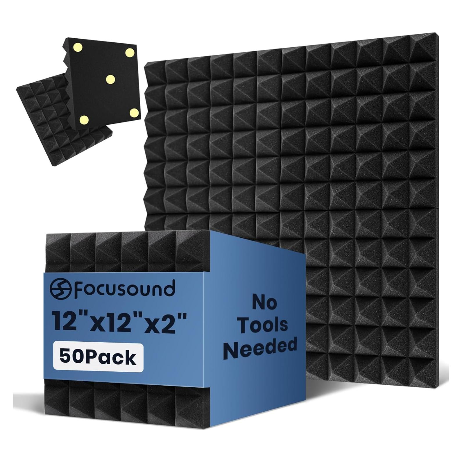 Paneles Acústicos Focusound 50 Piezas 5.08cm x 30.48cm