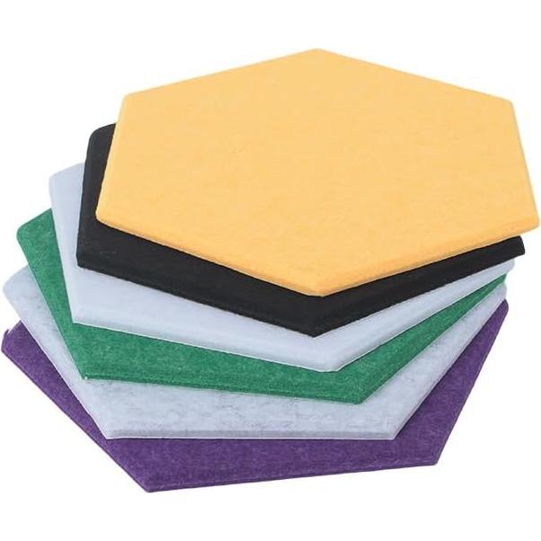 Paneles Acústicos Hexagonales RSACCSKY Pack 12 Púrpura 30.48 cm