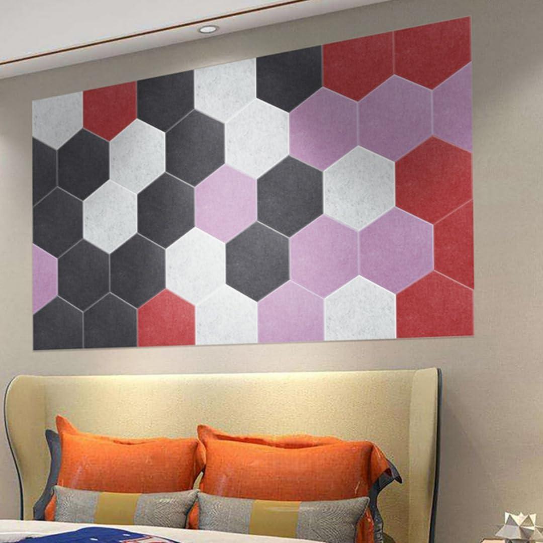 Paneles Acústicos Hexagonales RSACCSKY Pack 12 Púrpura 30.48 cm