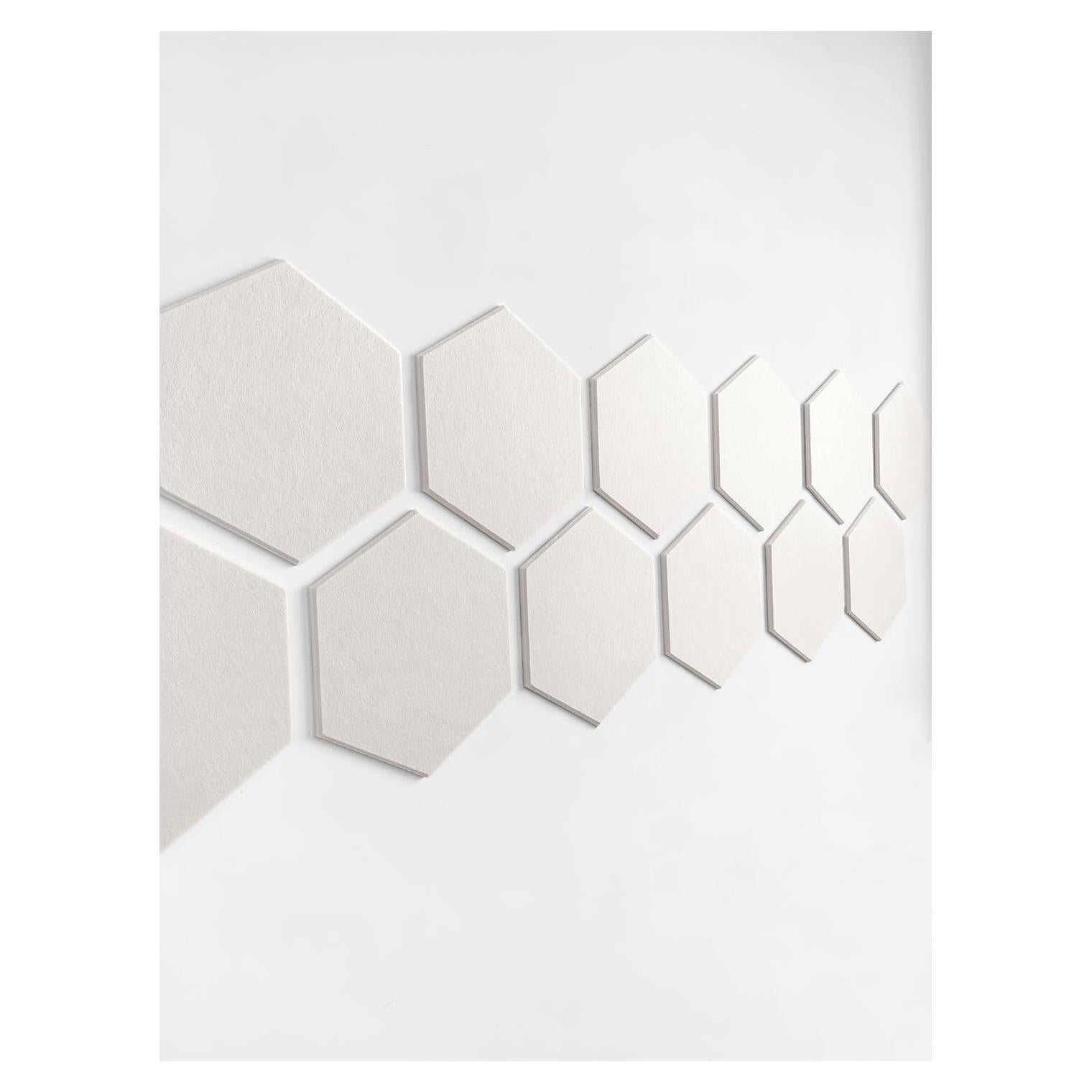 Azulejos de Pared Hexagonales de Fieltro Beige DECORITA - Paquete de 12