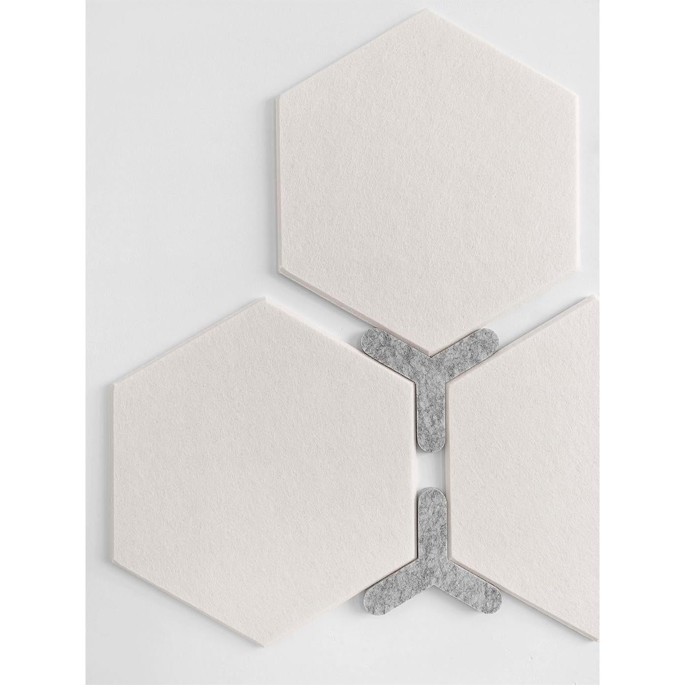 Azulejos de Pared Hexagonales de Fieltro Beige DECORITA - Paquete de 12