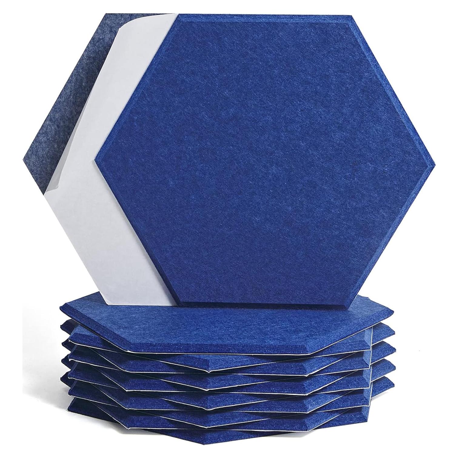 Paneles Acústicos Hexagonales Tao.space Marino 12 Piezas 35.56x30.48cm