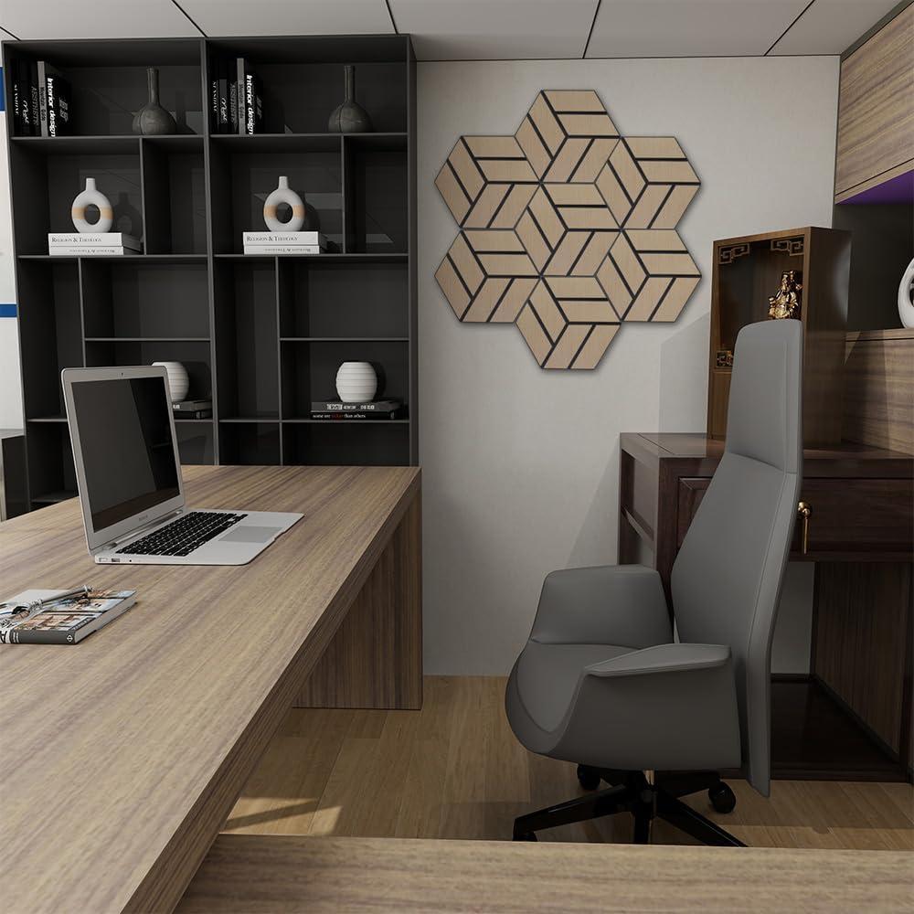 Paneles Acústicos Hexagonales ARTSLAT 4 Pack - Roble 30x25.9 cm