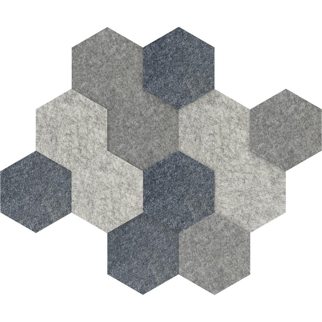 Paneles Acústicos Decorativos Luxor RCLMHEX001 12-Pack