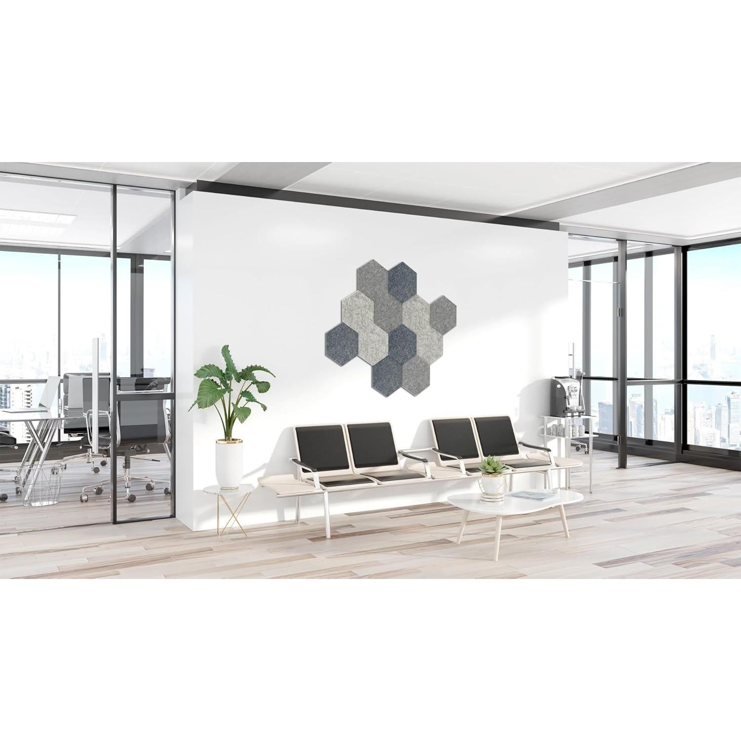 Paneles Acústicos Decorativos Luxor RCLMHEX001 12-Pack