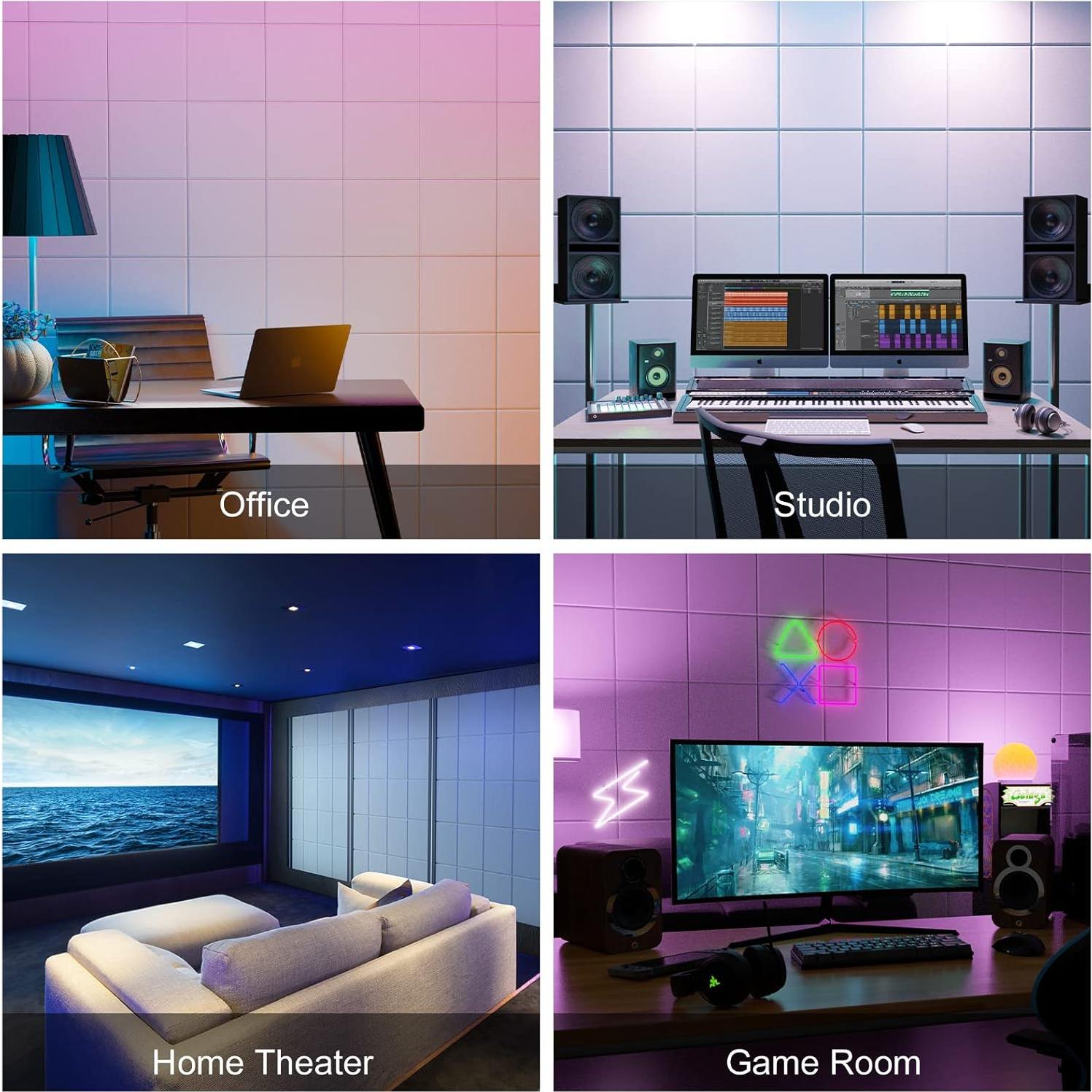 Paneles Acústicos Sonicism 12 Pack Autoadhesivos 30.48x30.48cm