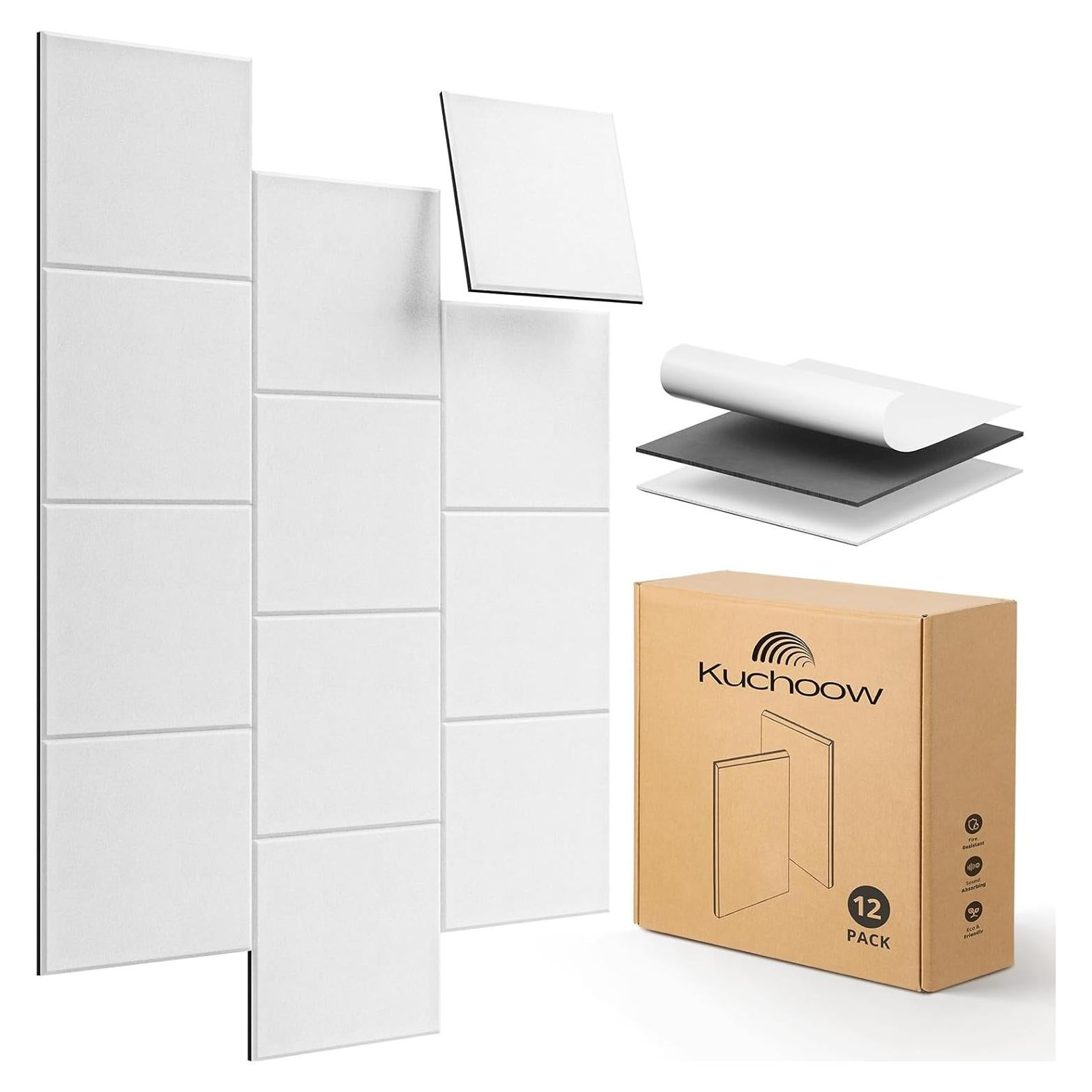Paneles Aislantes Acústicos Kuchoow 30x30cm - Paquete de 12