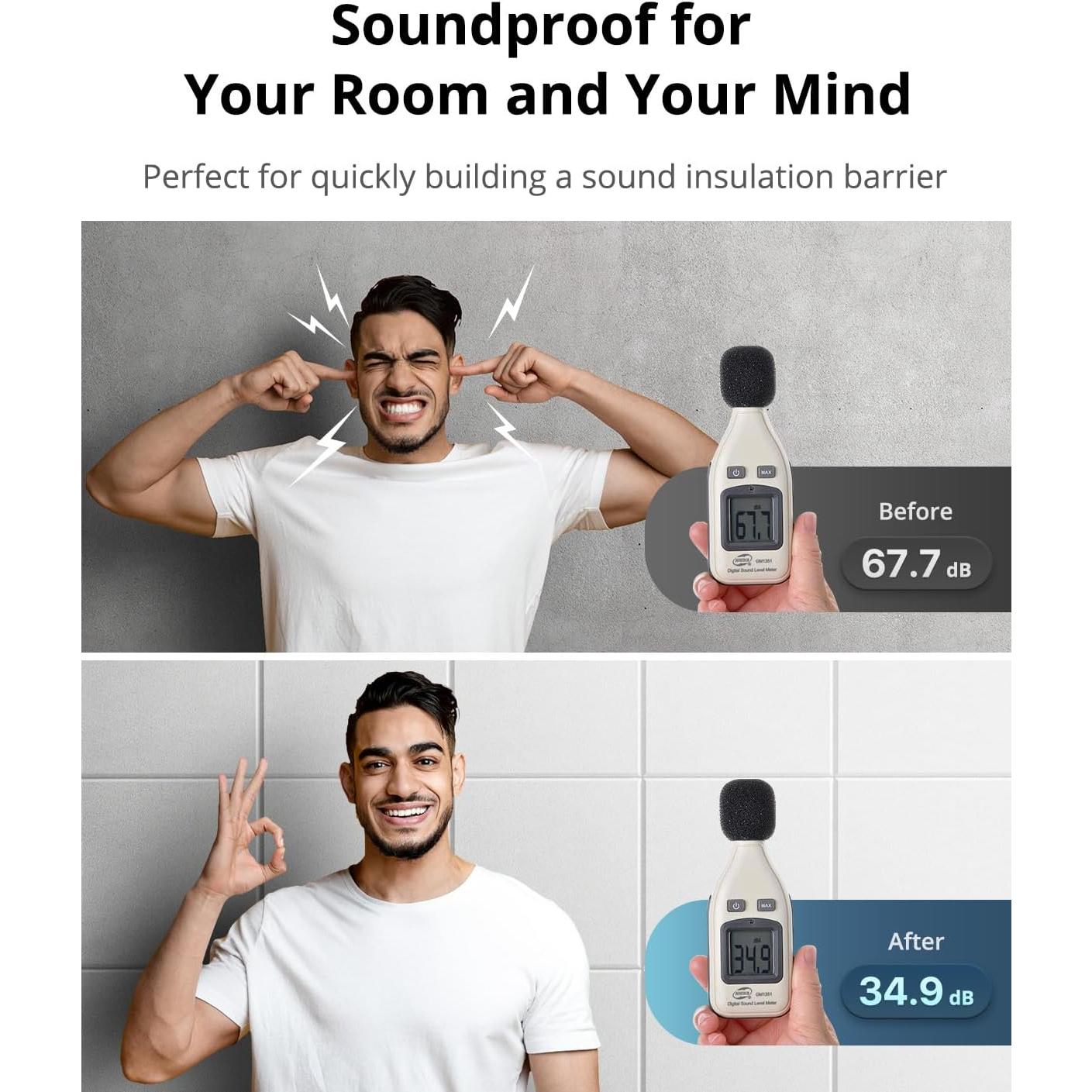 Paneles Aislantes Acústicos Kuchoow 30x30cm - Paquete de 12