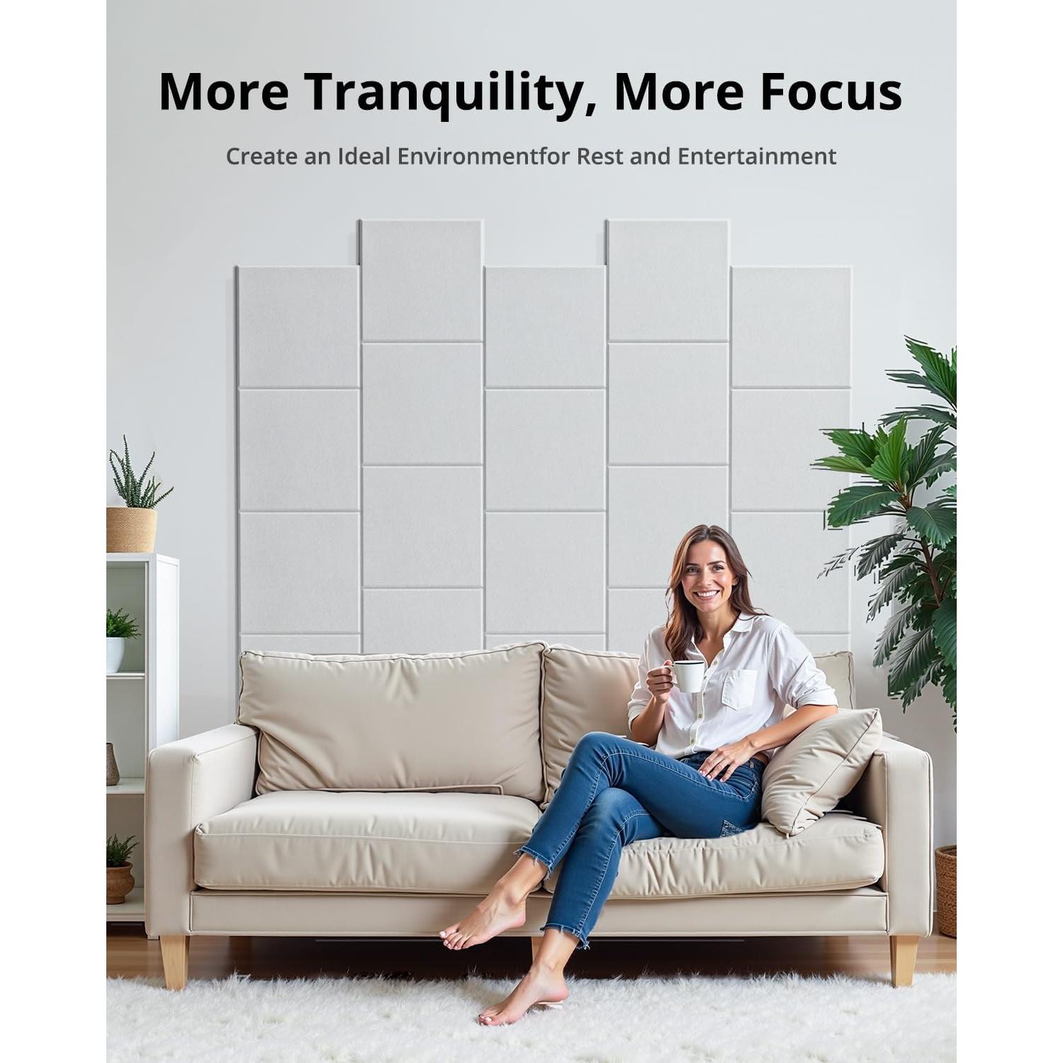 Paneles Aislantes Acústicos Kuchoow 30x30cm - Paquete de 12