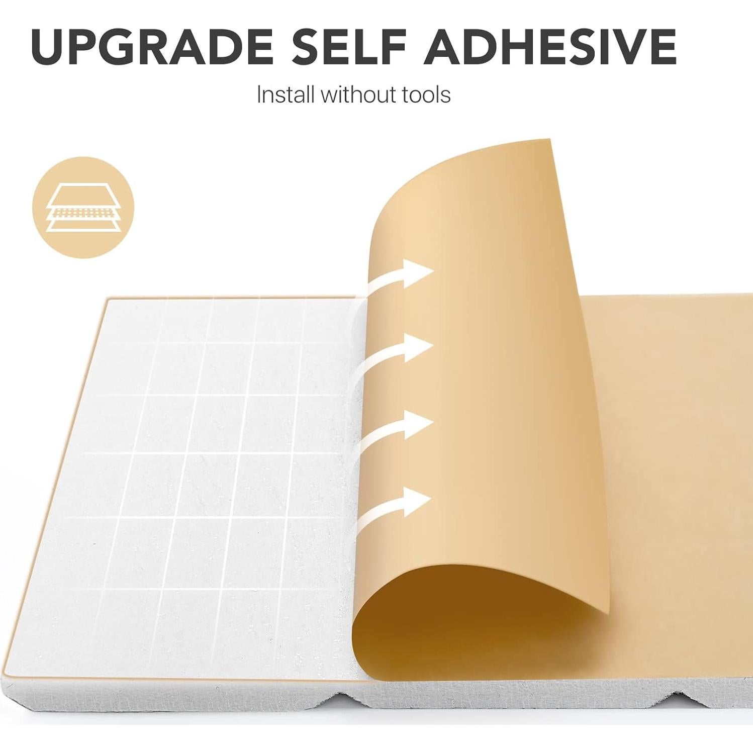 Paneles Acústicos Kuchoow Autoadhesivos 12 Unidades 30x30 cm Blanco