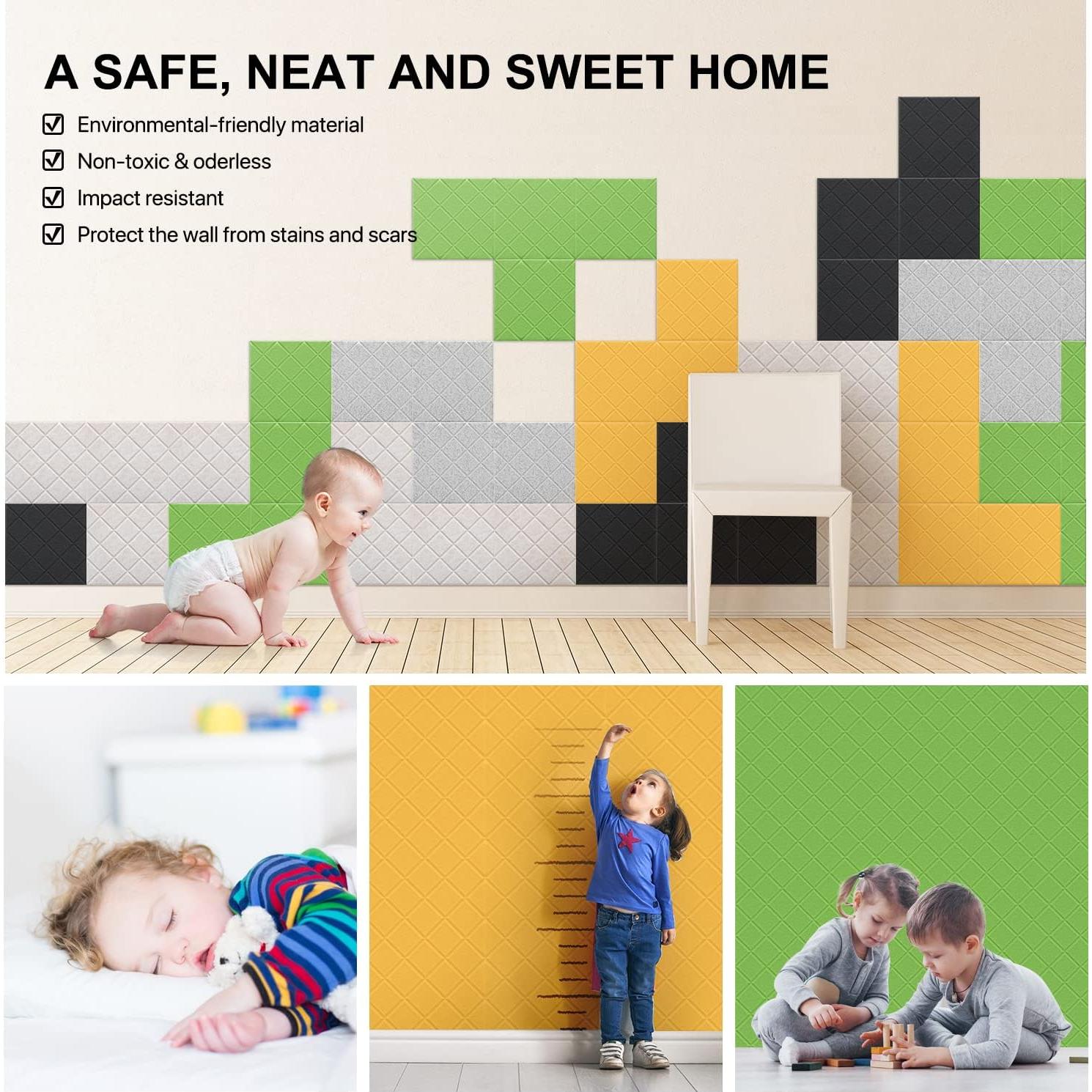 Paneles Acústicos Kuchoow Autoadhesivos 12 Unidades 30x30 cm Blanco