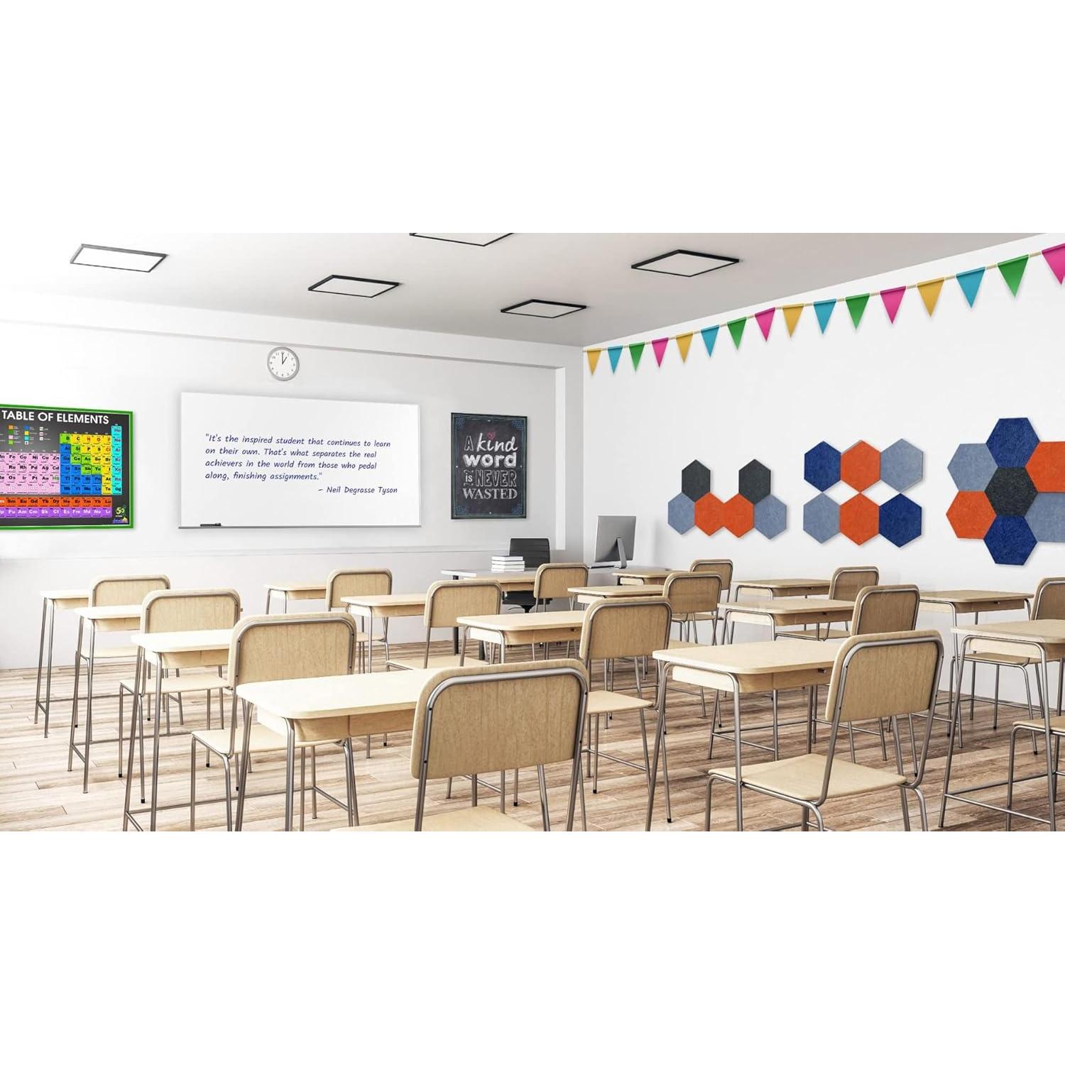 Paneles Acústicos Decorativos Luxor RCLMHEX006 Naranja 6 Piezas