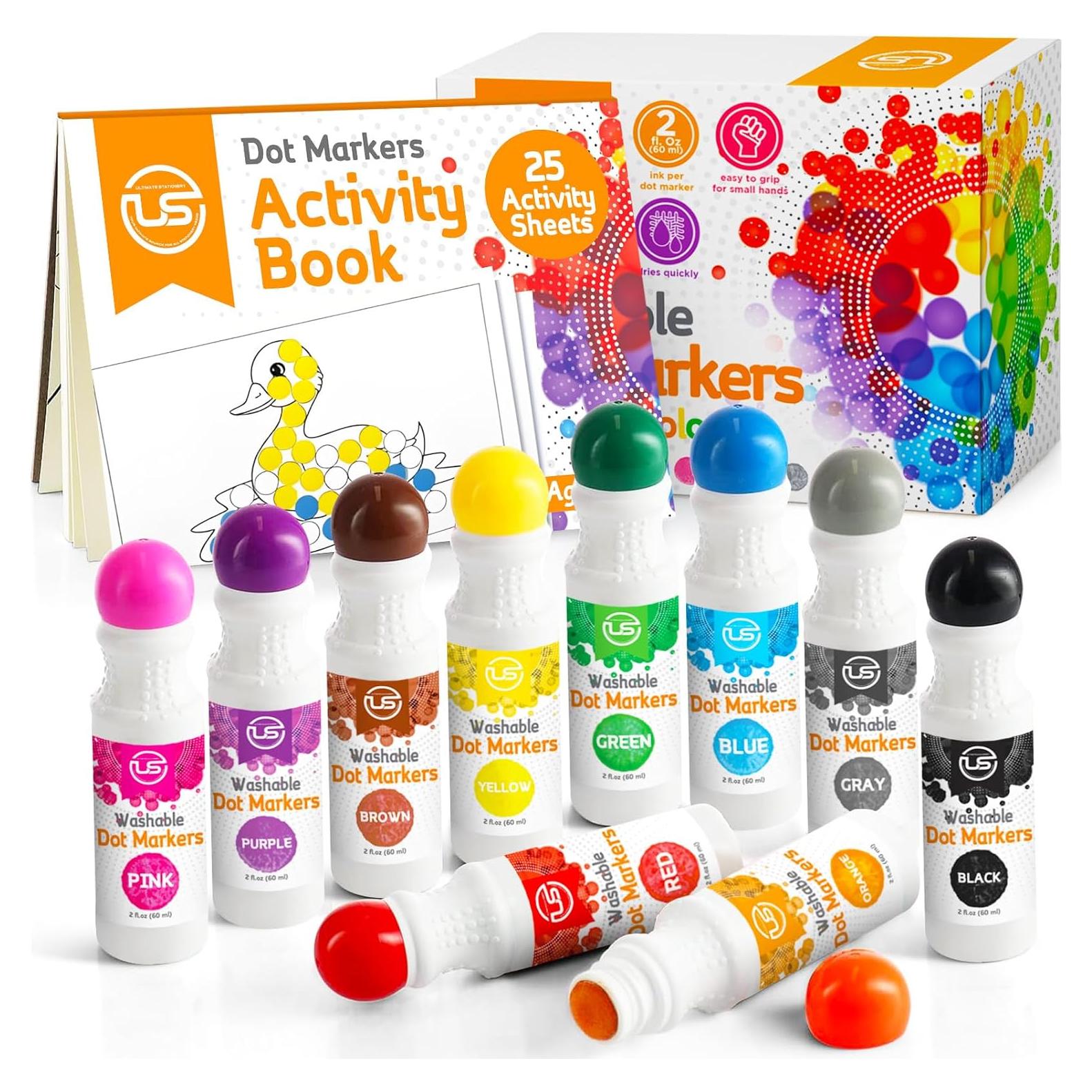 Marcadores de Puntos Lavables Ultimate Stationery 10 Colores