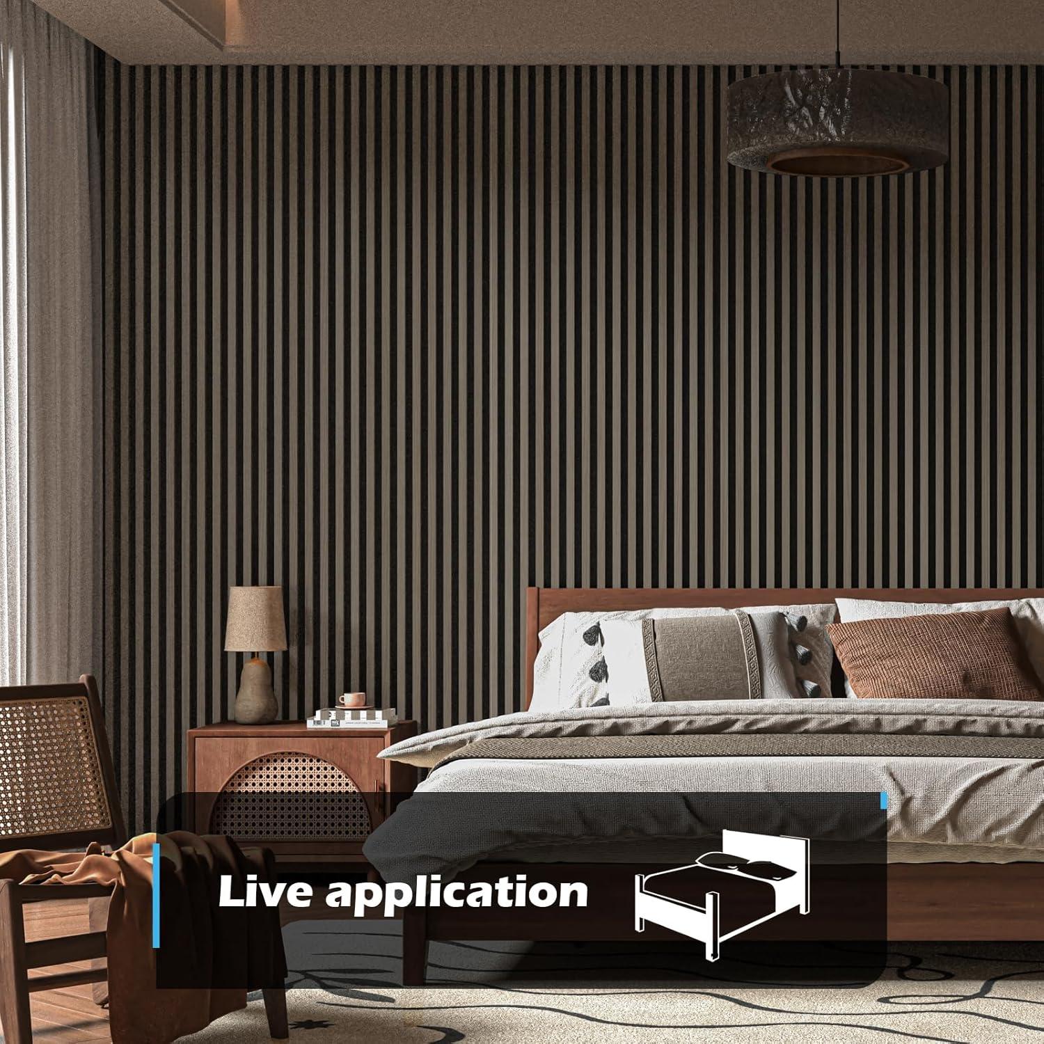 Paneles Acústicos de Madera Art3d 2 Piezas 274 cm Nogal