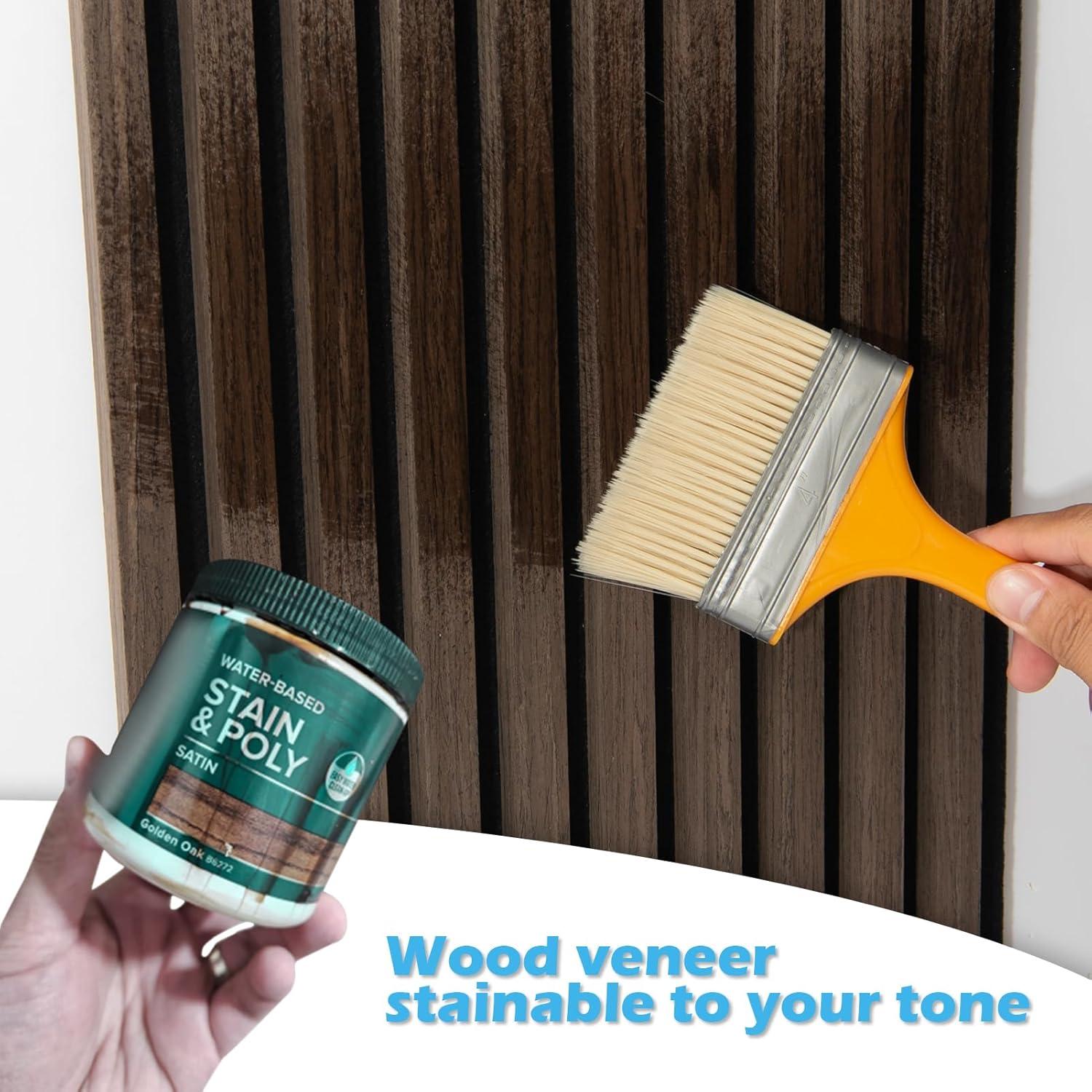 Paneles Acústicos de Madera Art3d 2 Piezas 274 cm Nogal