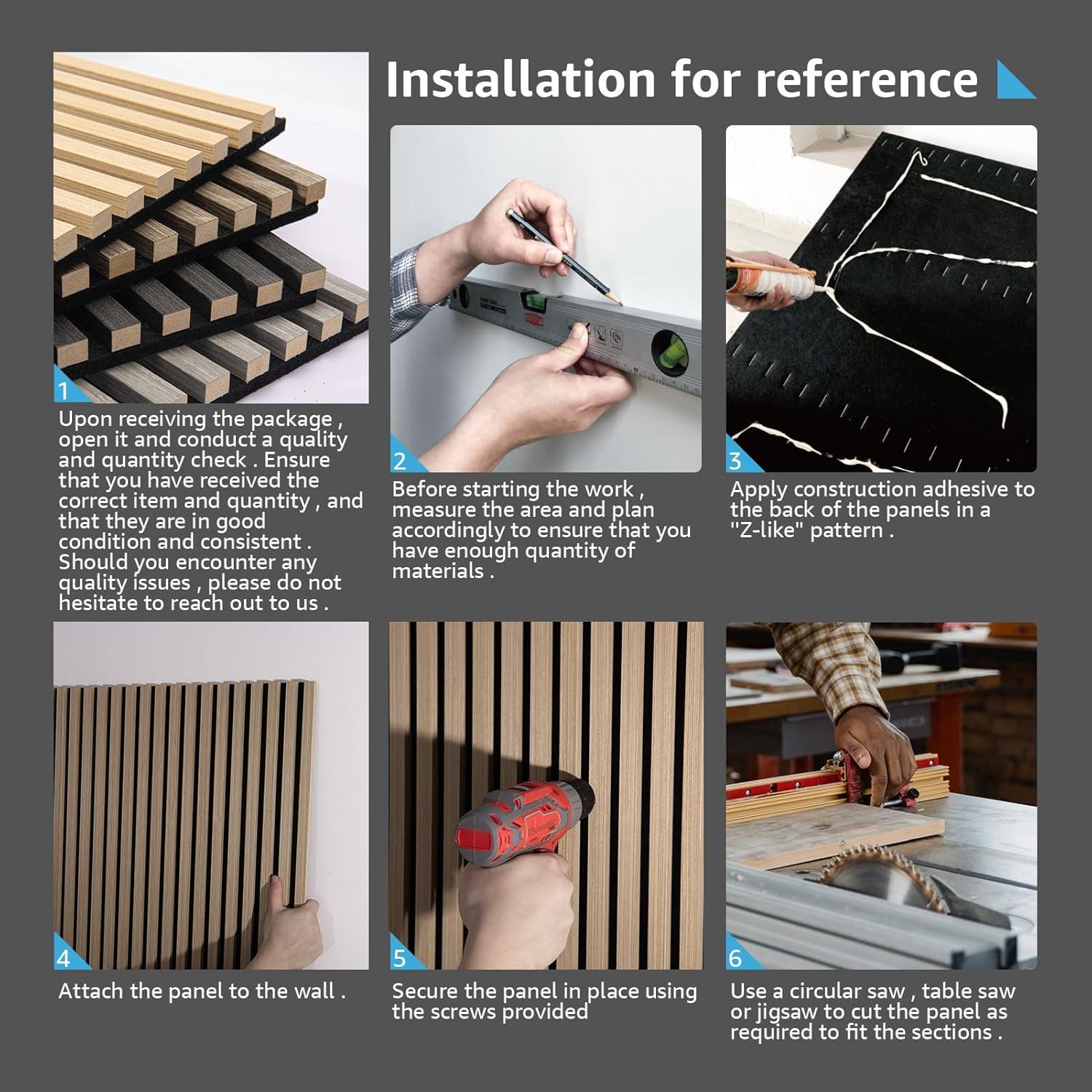 Paneles Acústicos de Madera Art3d 2 Piezas 274 cm Nogal