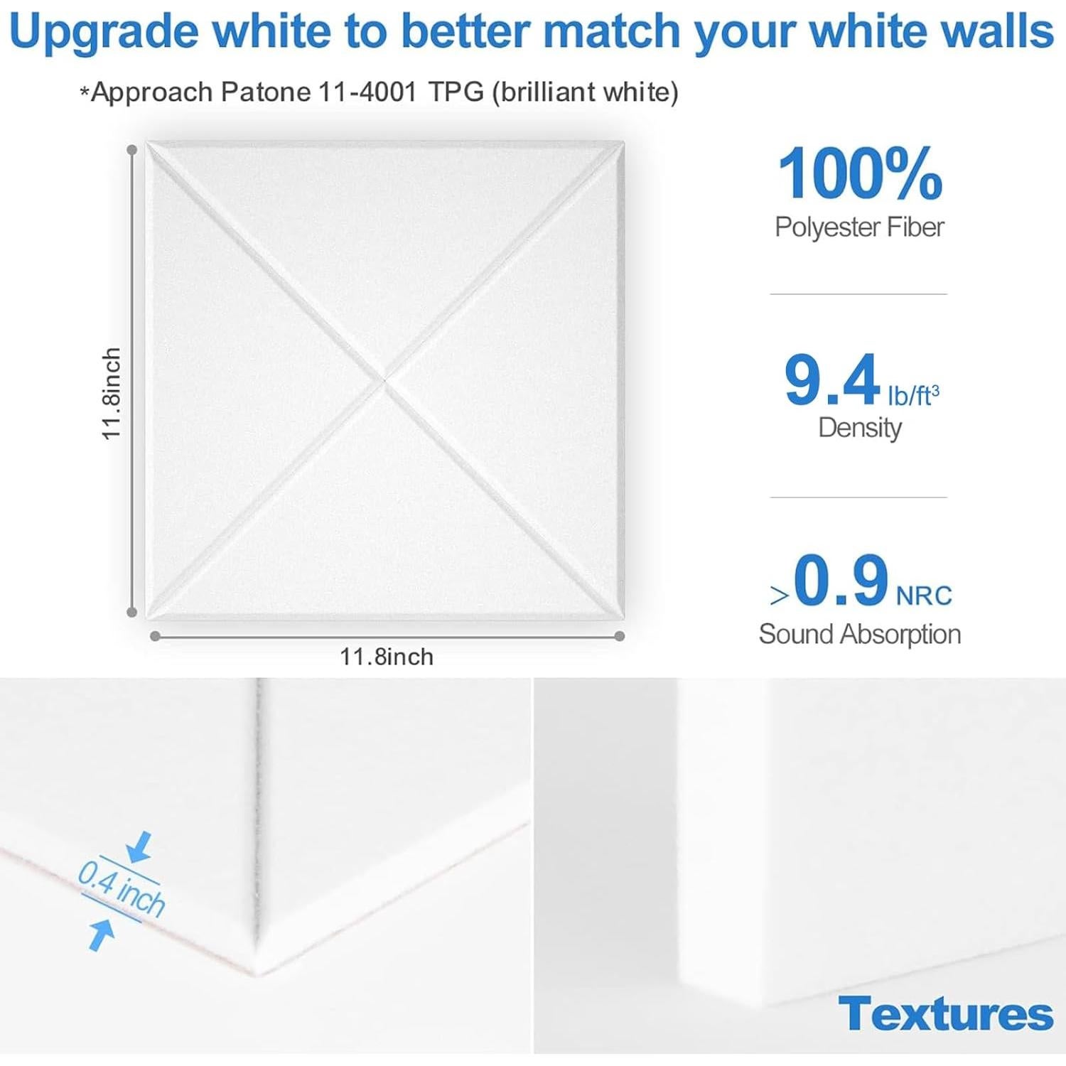 Paneles Acústicos Sonicism X-Lined Autoadhesivos 20 Pzas 30x30cm