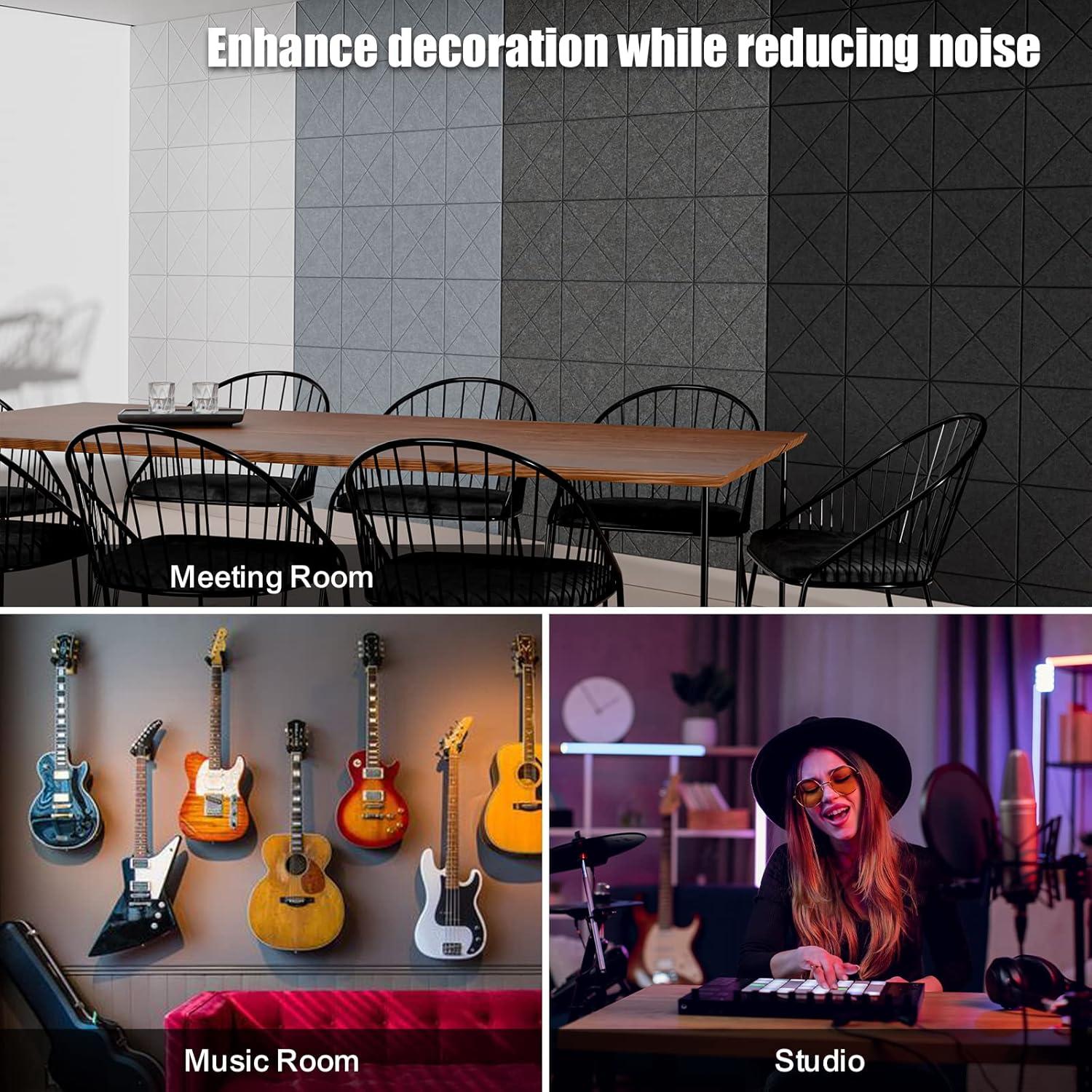 Paneles Acústicos Sonicism X-Lined Autoadhesivos 20 Pzas 30x30cm