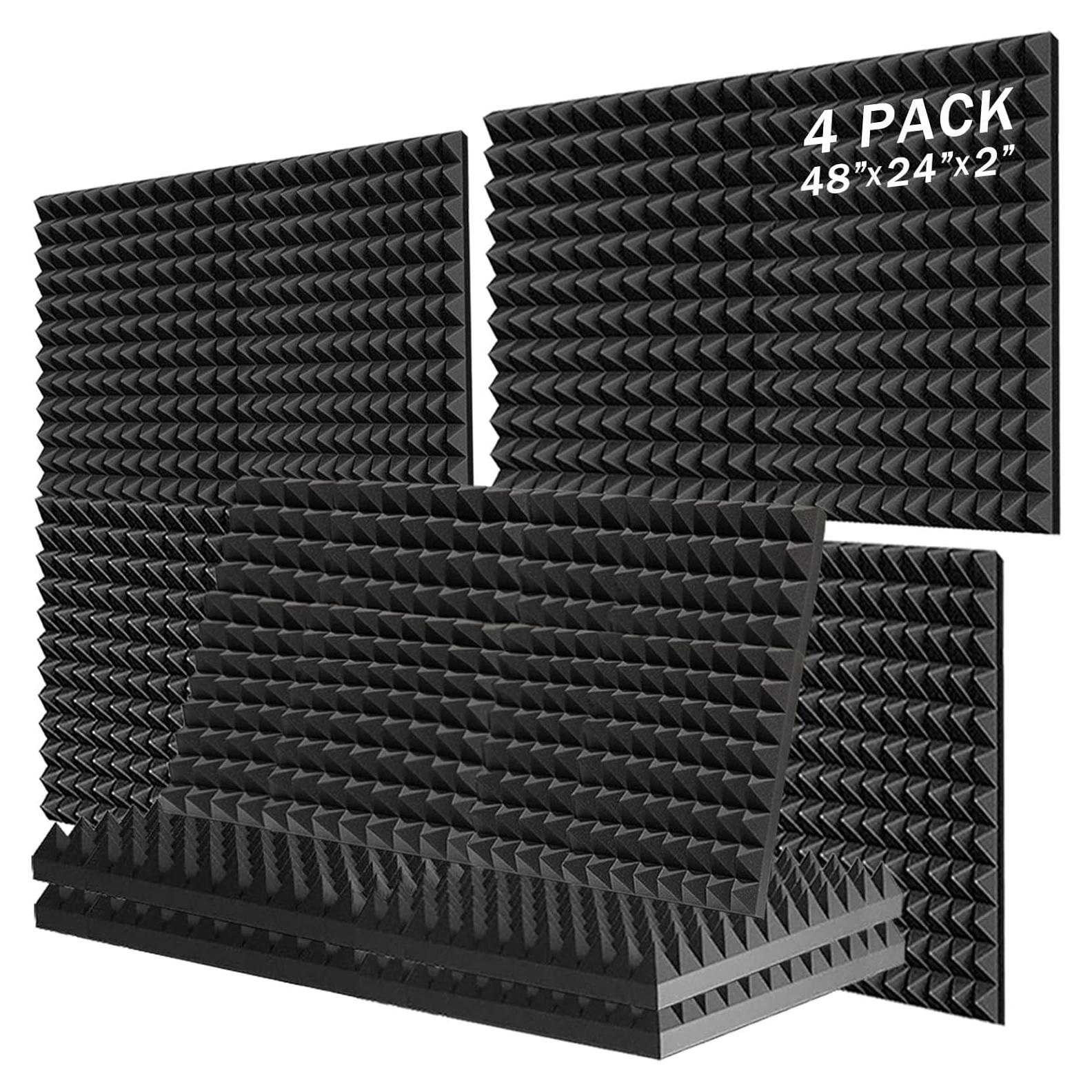 Paquete de 4 Paneles Acústicos FOUCARSI 121.92x60.96cm Negro