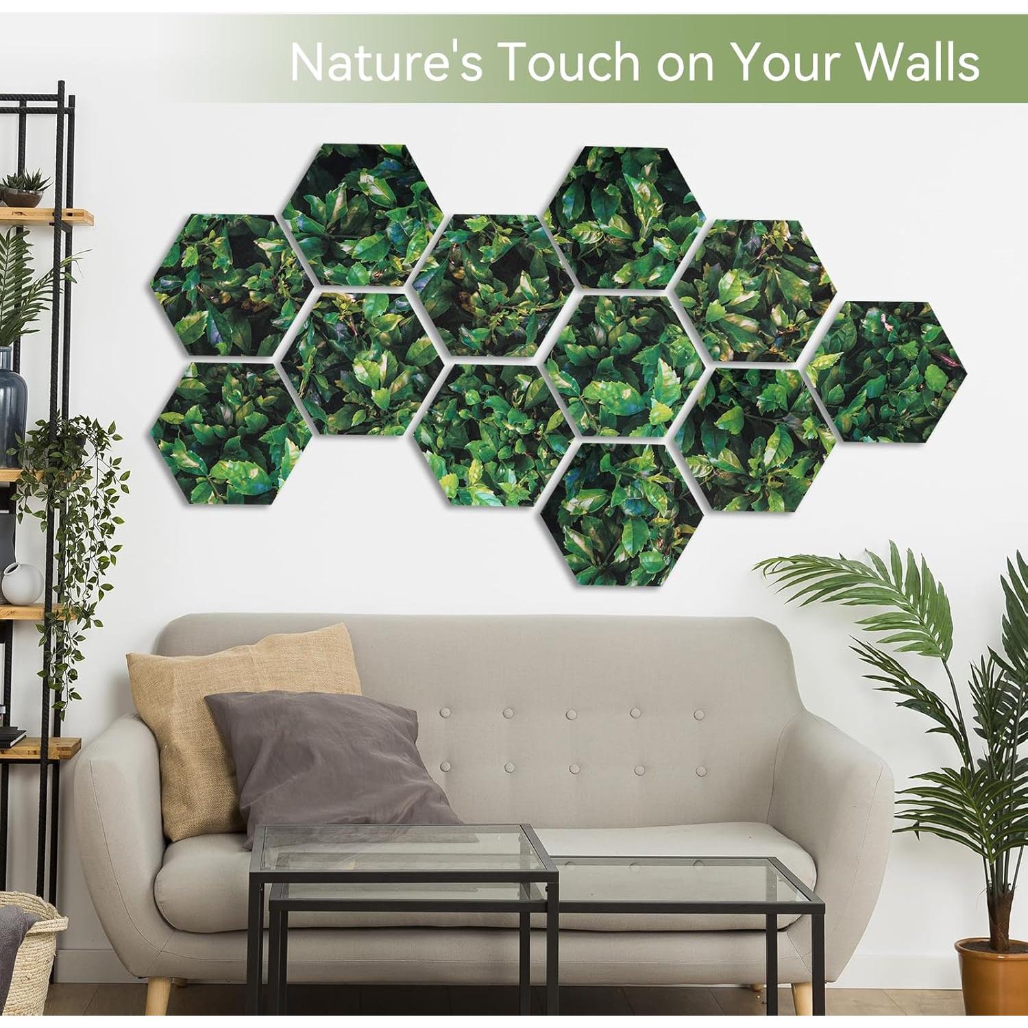 Paquete de 12 Paneles Acústicos Hexagonales QUEENLINK 30.5x25.4cm