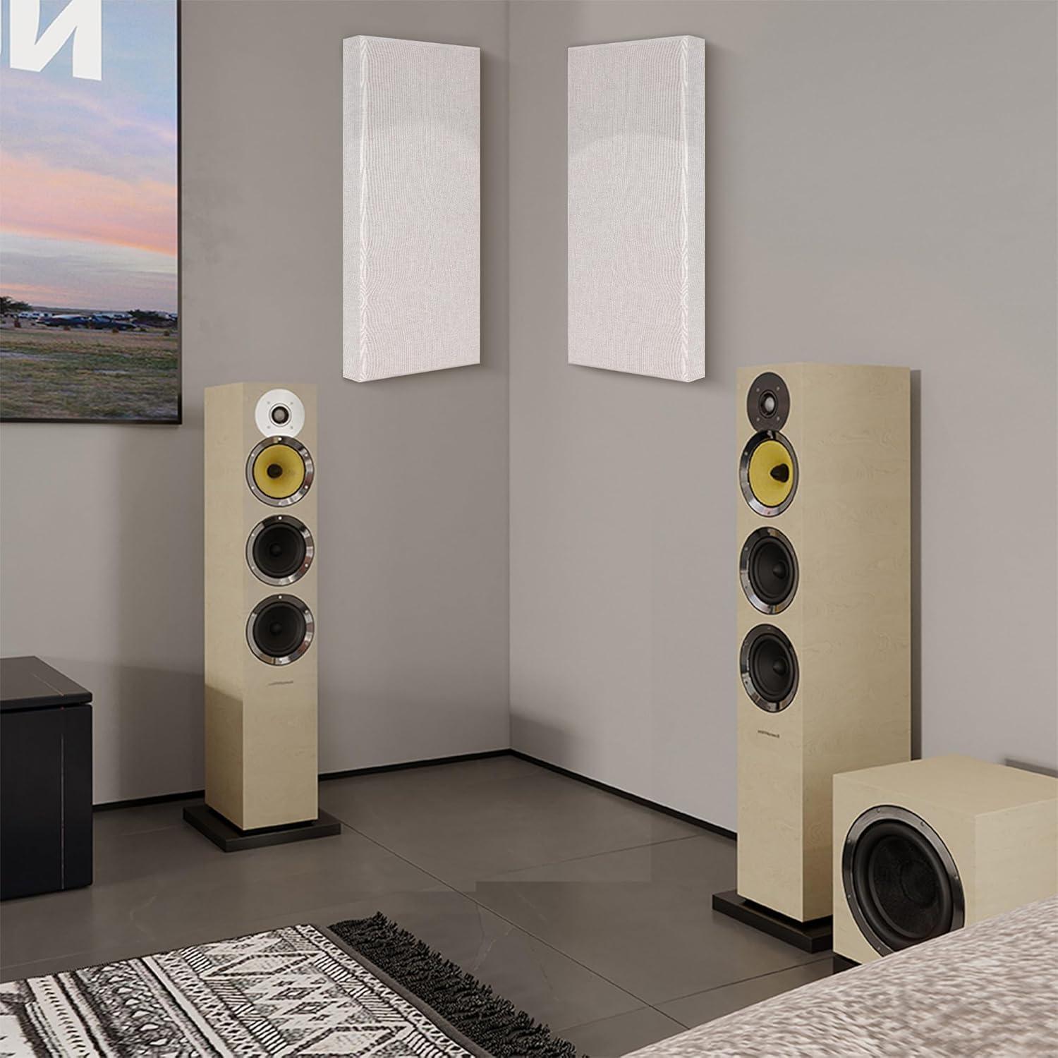 Paneles Acústicos BUBOS 4 PCS Lino 61x30x5cm Autoadhesivos