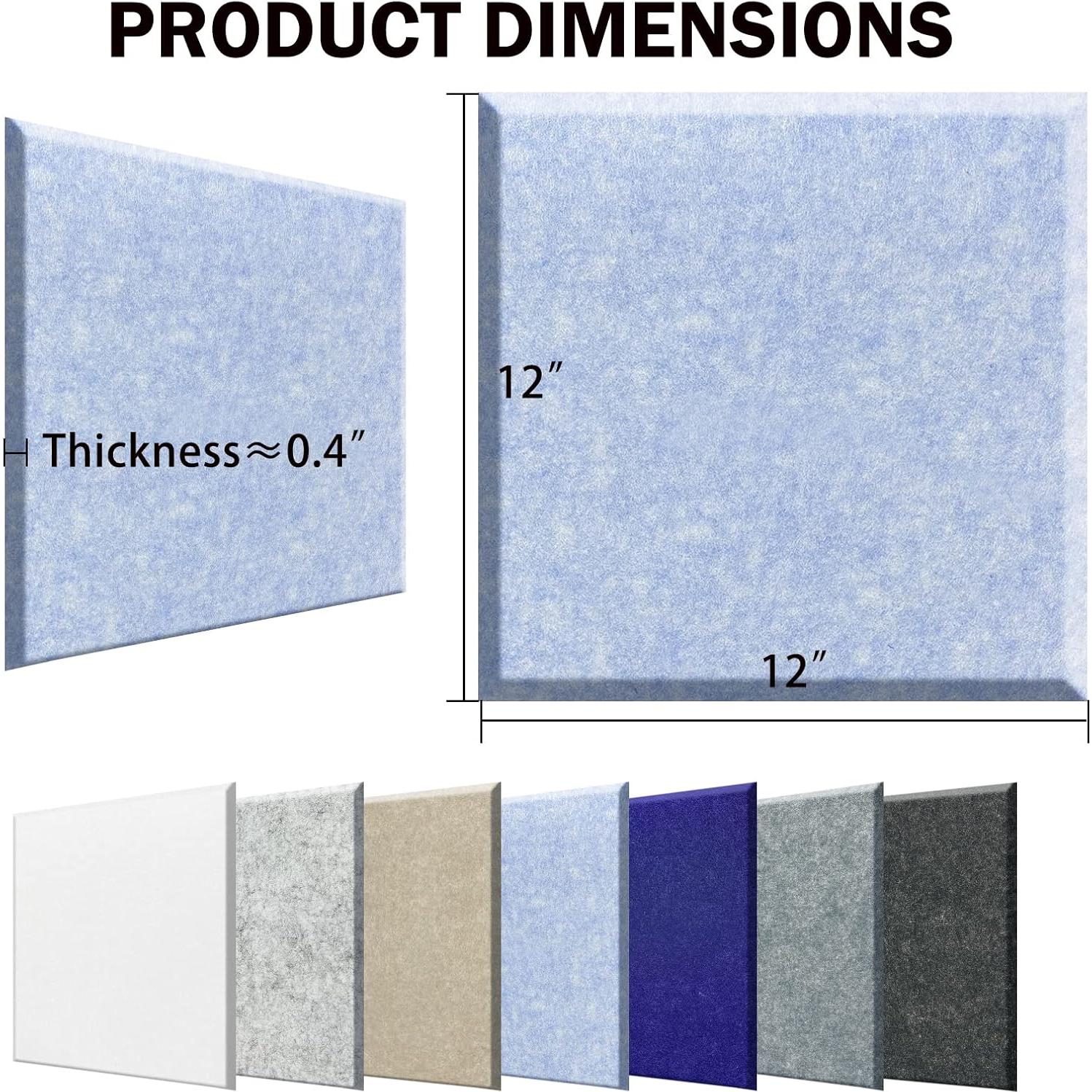 Paneles Acústicos Autoadhesivos 12 Pcs 30x30x1 cm Azul Cielo