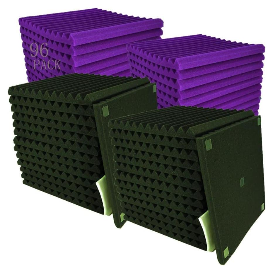 Paquete de 96 Paneles Acústicos Allxinlog 30x30 cm Wedge