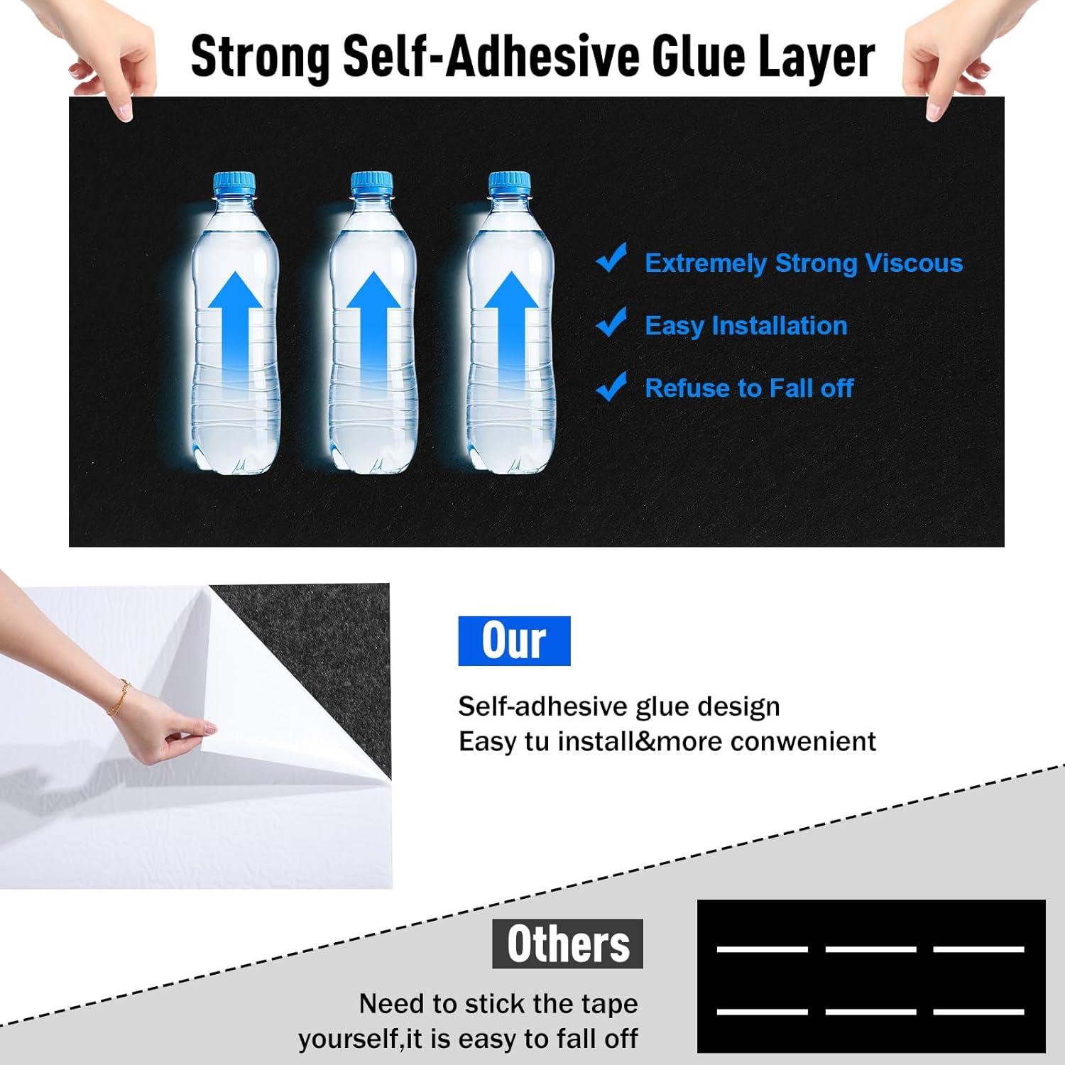 Paquete de 12 Paneles Acústicos Negros 119.4x61 cm Aislantes