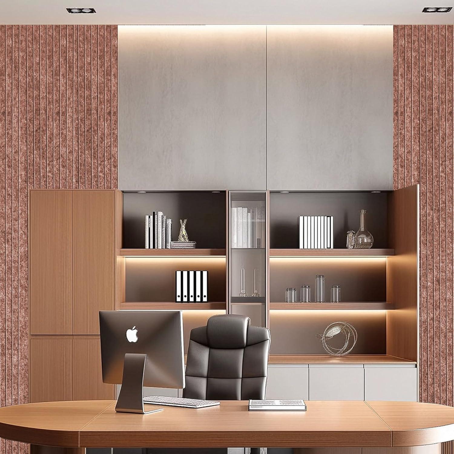 Paquete de 10 Paneles Acústicos Autoadhesivos Liyeeana 120x30 cm