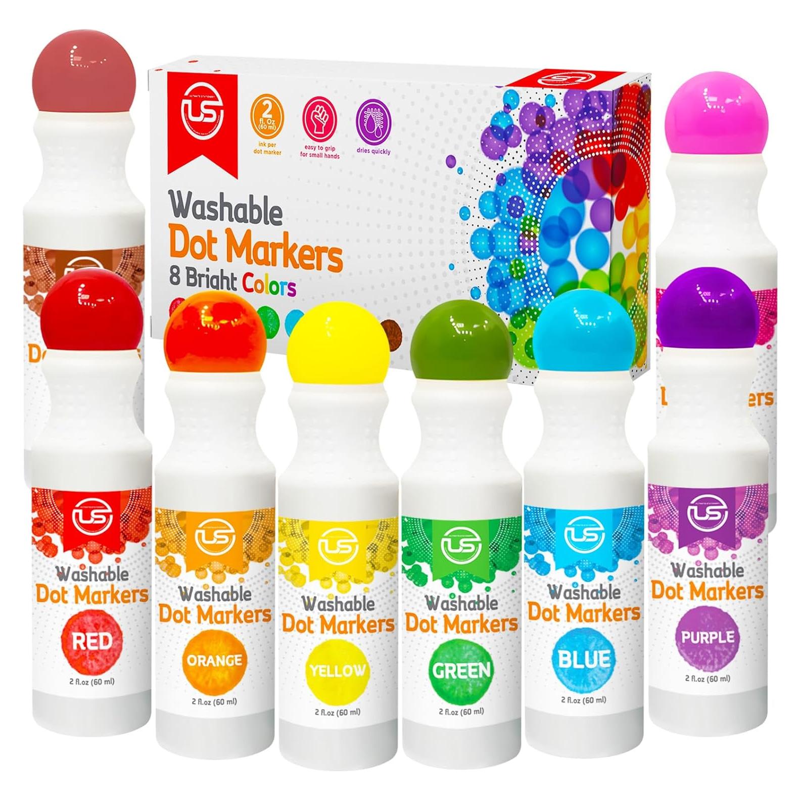 Marcadores de Puntos Ultimate Stationery 8 Colores Lavables