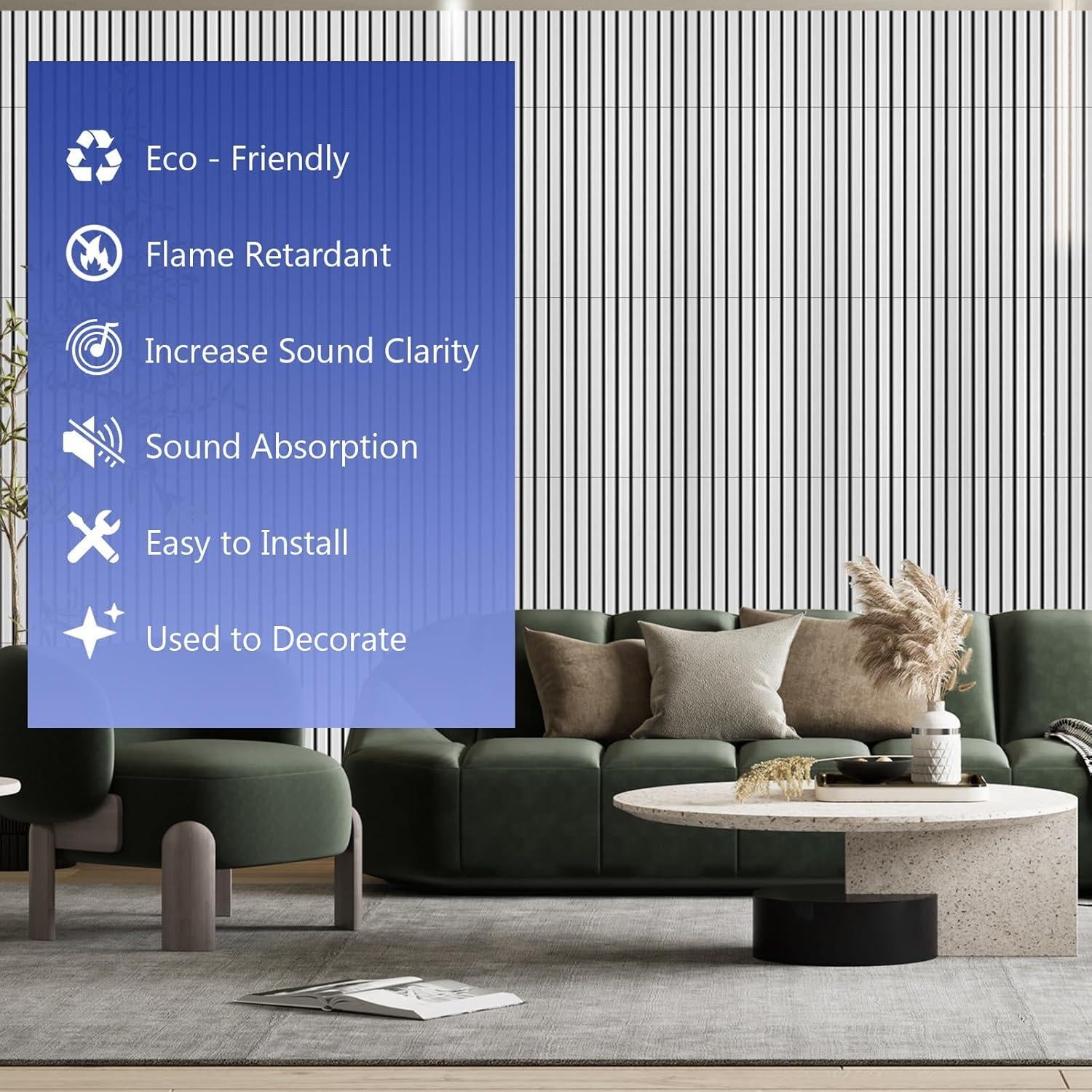 Paneles Acústicos BUBOS 12 Piezas Autoadhesivos 40x30cm