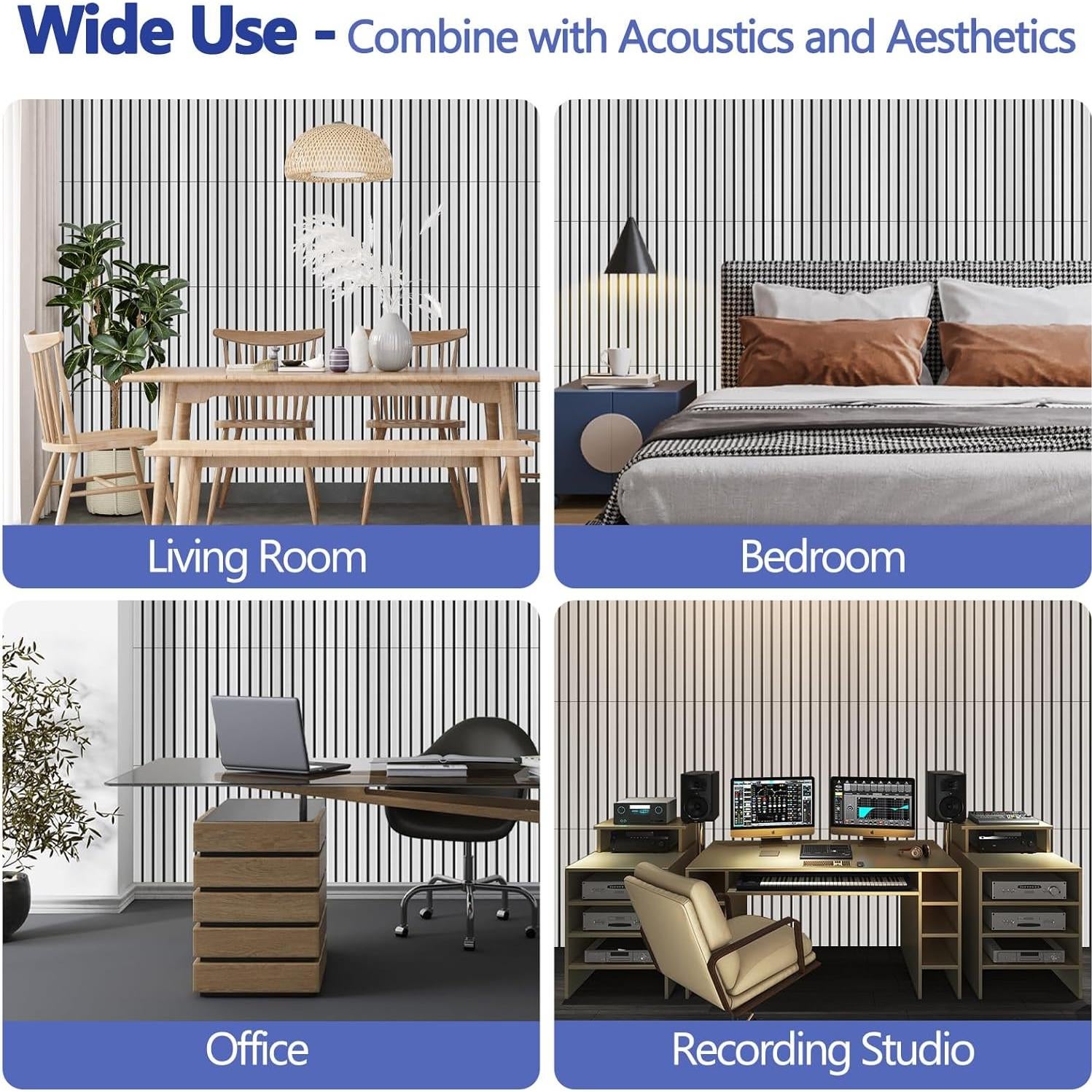 Paneles Acústicos BUBOS 12 Piezas Autoadhesivos 40x30cm