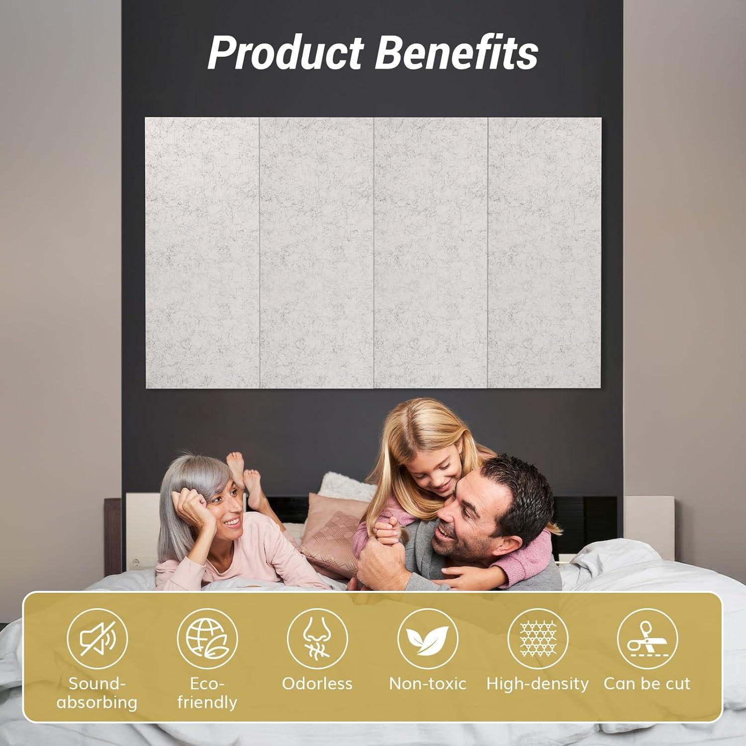 Paneles Acústicos TONOR 8PCS 120x60cm Aislantes Sonido Blanco