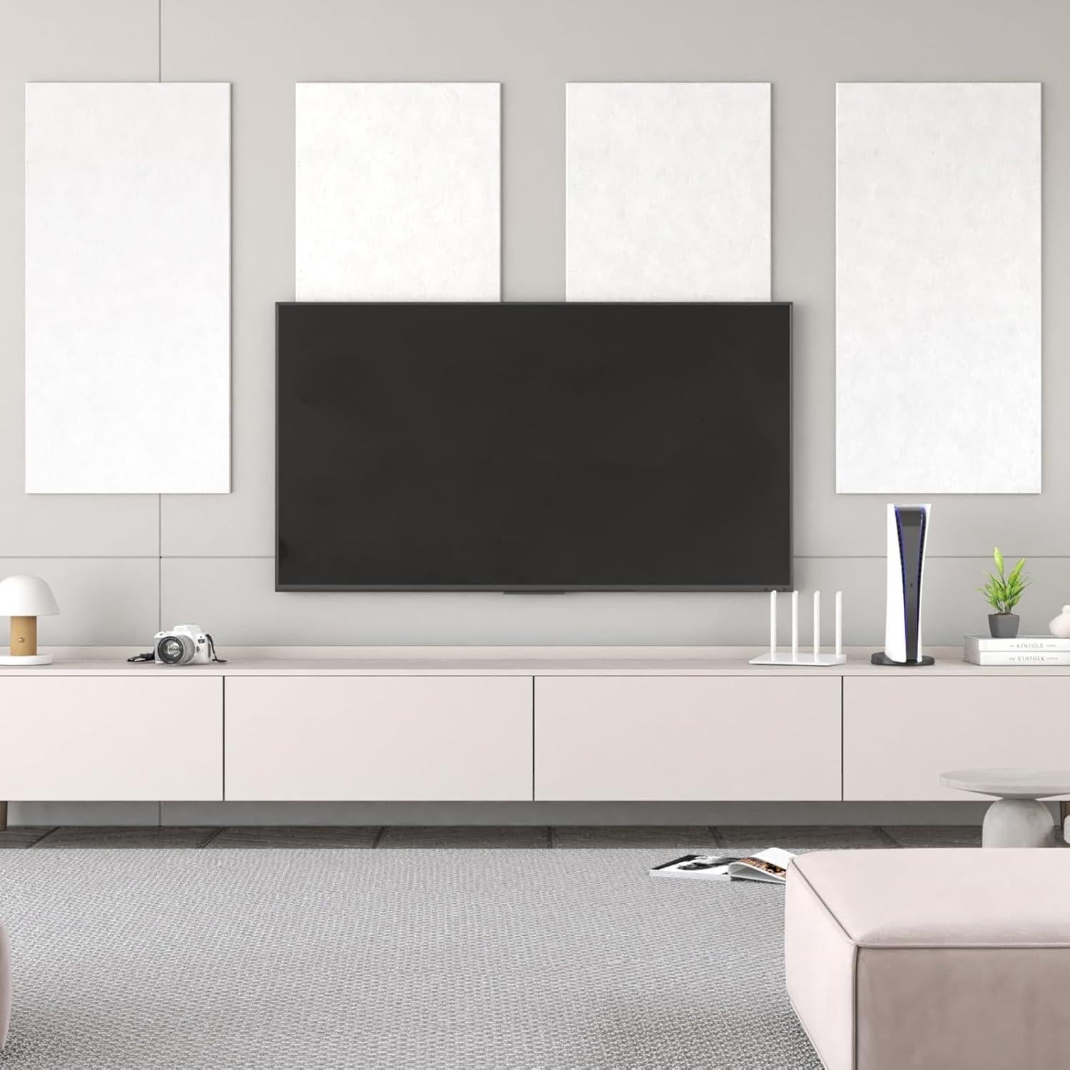 Paneles Acústicos TONOR 8PCS 120x60cm Aislantes Sonido Blanco