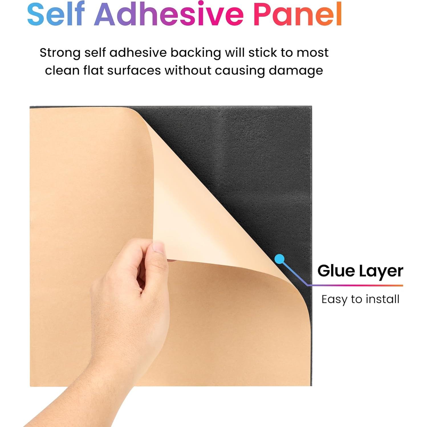 Paneles Acústicos Autoadhesivos Fstop Labs, 12 Piezas 5.08 cm